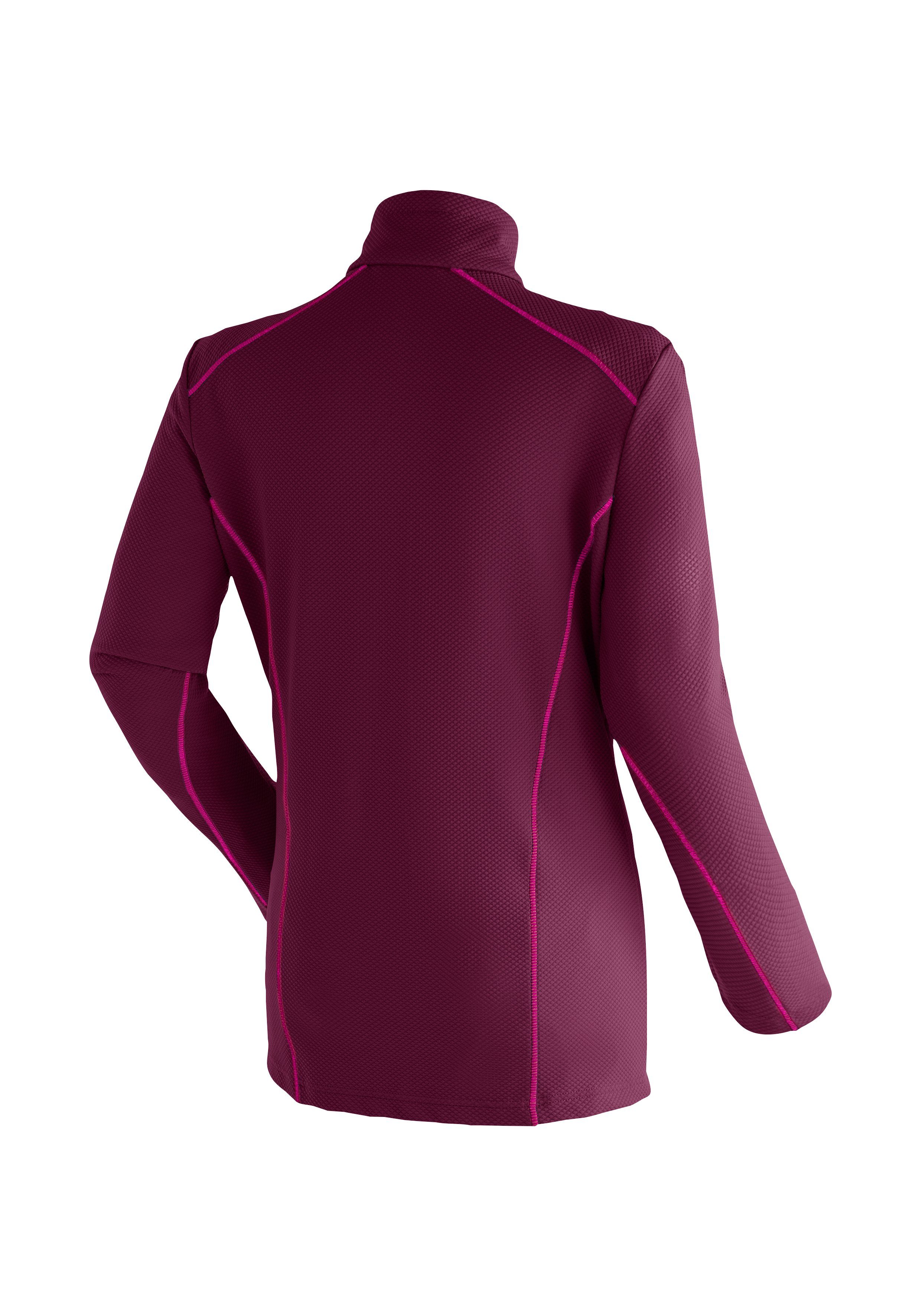 Maier Sports Functioneel shirt Ximena warme dames fleecejack als midlayer, ideaal voor skiën