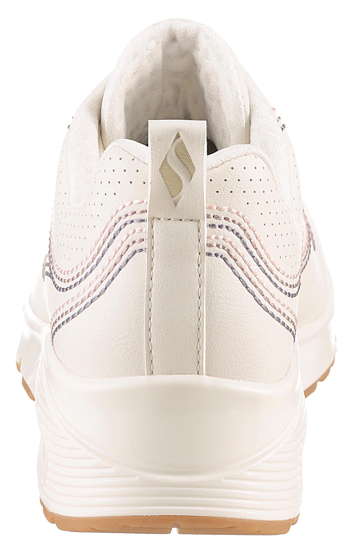 Skechers Sneakers UNO-LUXURIOUS STITCHES , wedge sneaker, plateau sneaker met skech-air functie