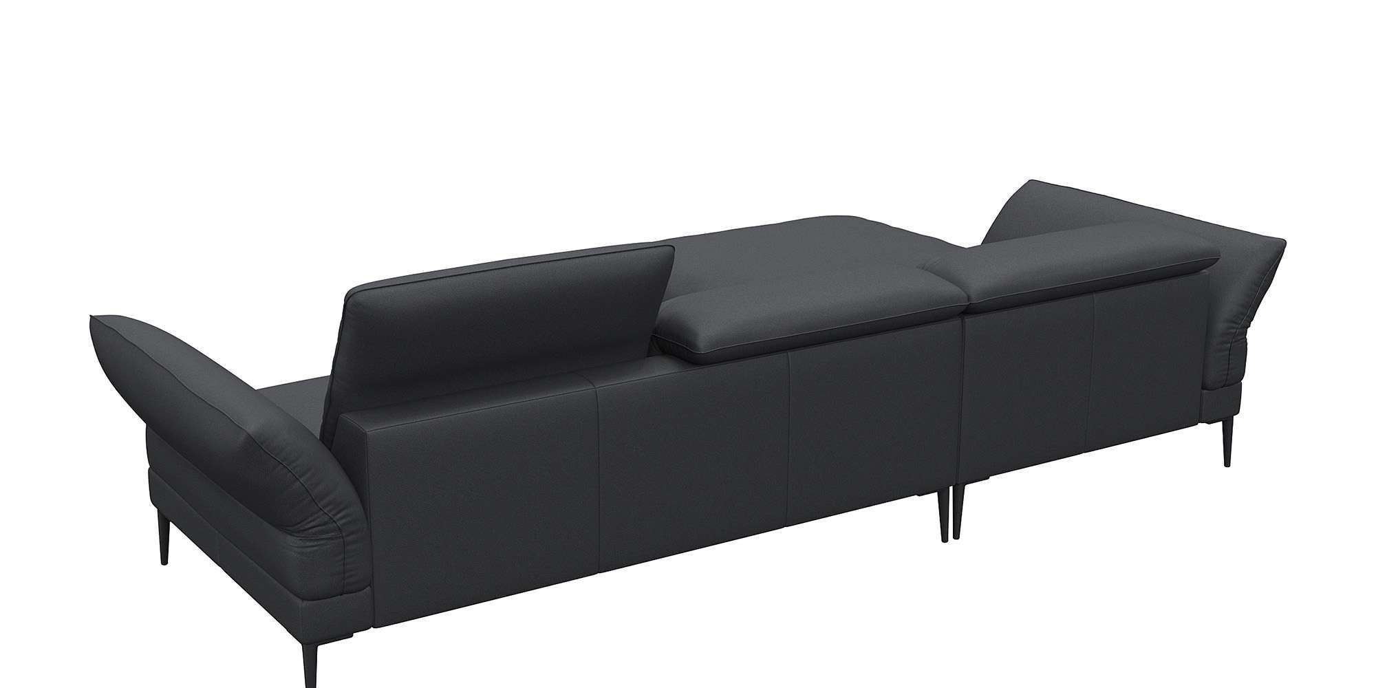 FLEXLUX Hoekbank Salino, functionele bank met recamiere, relaxbank, hoekbank Bank met arm- en hoofdeinde verstellingen, koudschuim & staalgolven