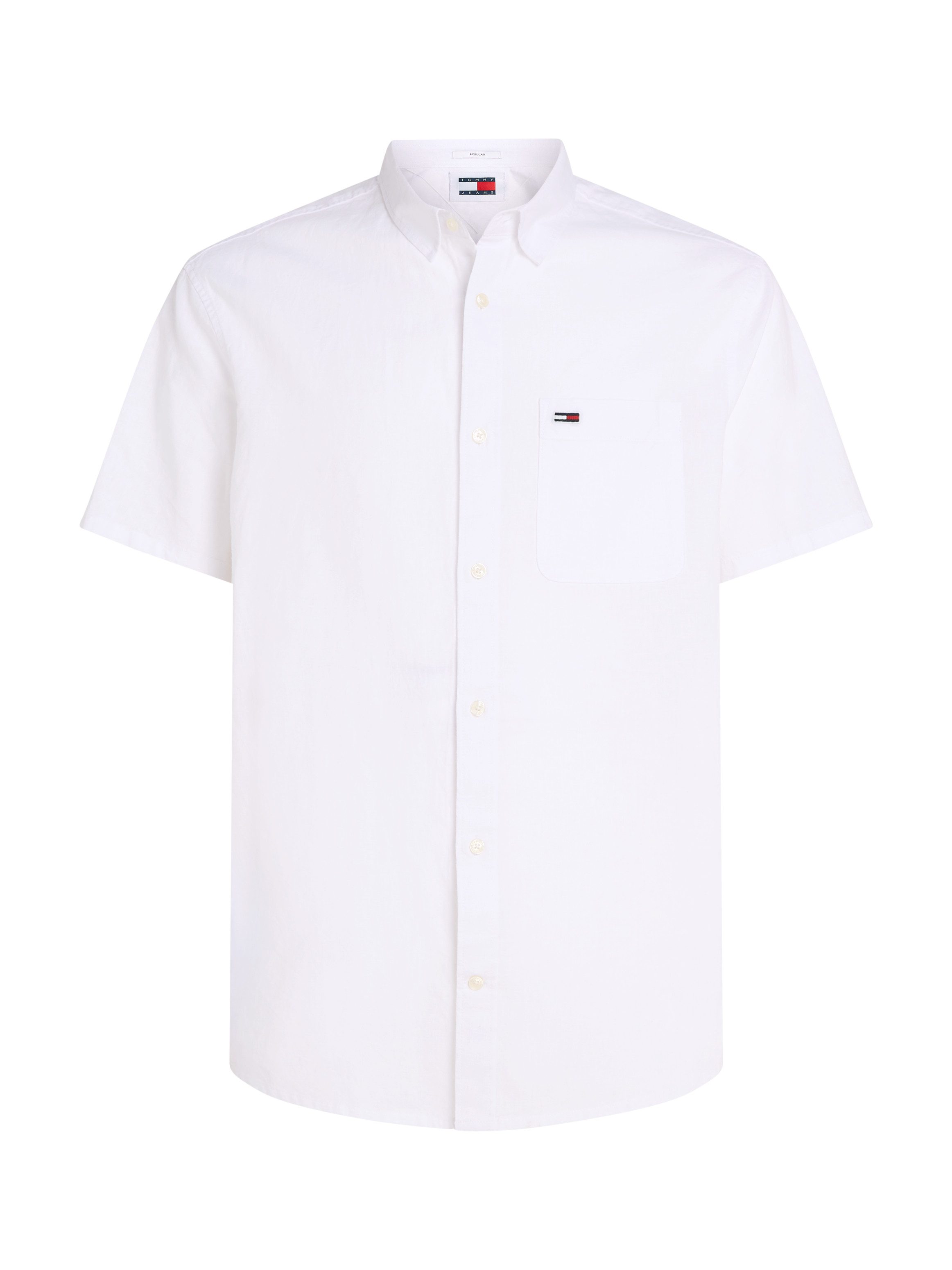 TOMMY JEANS Overhemd met korte mouwen TJM REG LINEN BLEND SS SHIRT