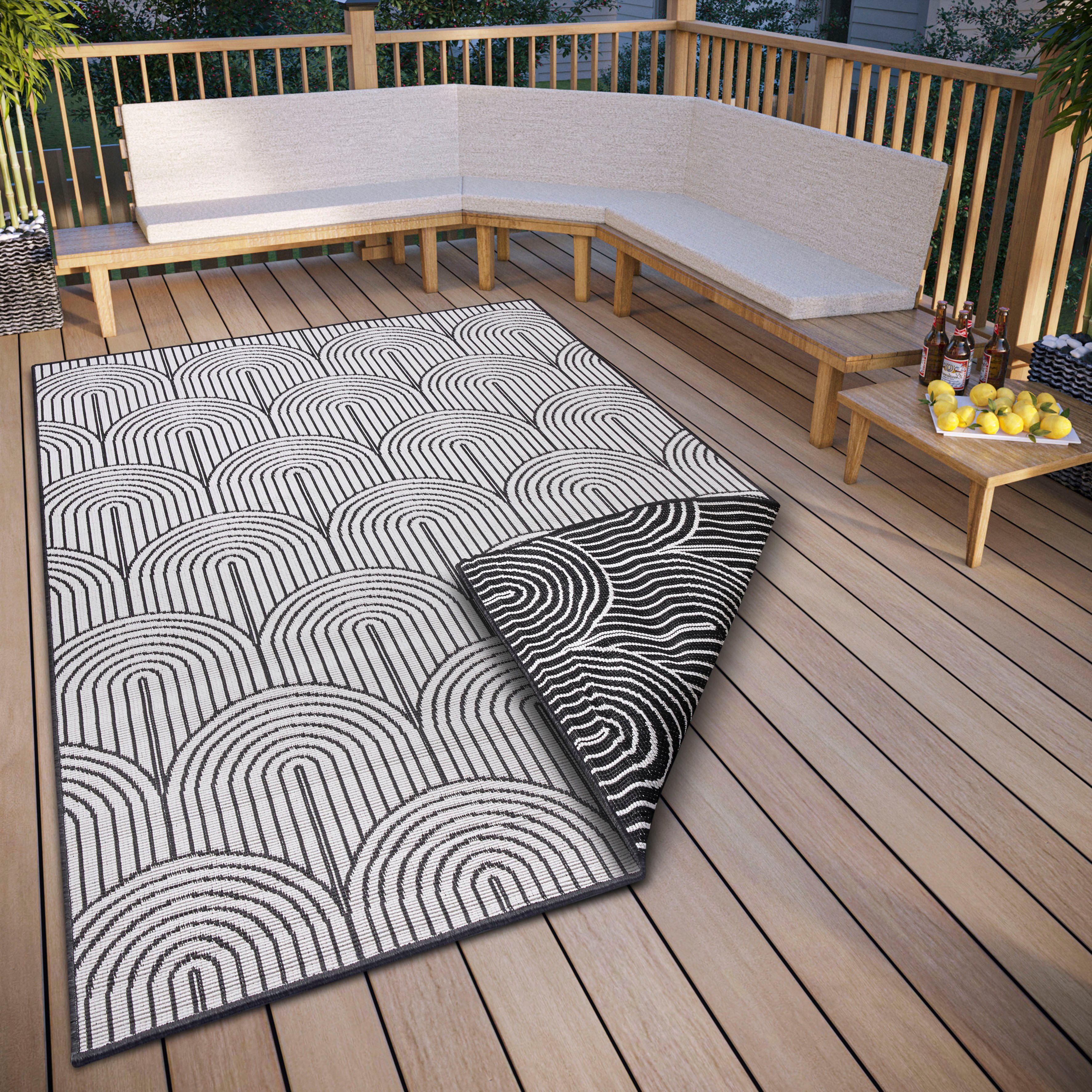 HANSE Home Outdoorkleed Pangli, omkeerbaar tapijt In- & outdoor, vloerkleed, weerbestendig, balkon, tuin, woonkamer, modern buitenkleden maat 120 cm