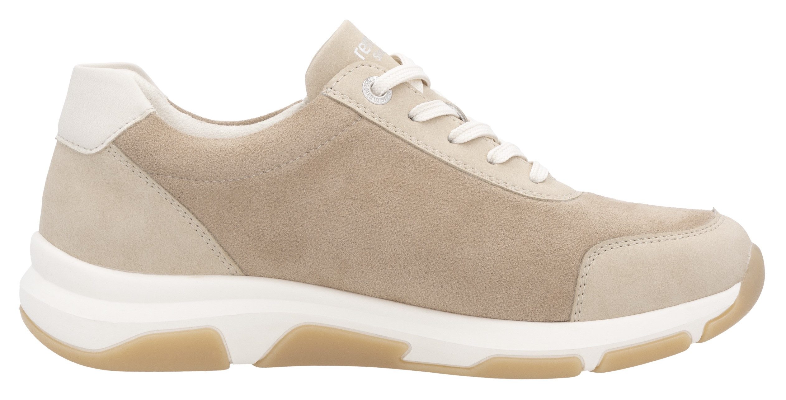 Remonte Sneakers met sleehak vrijetijdsschoen, lage schoen, veterschoen in vegan uitvoering