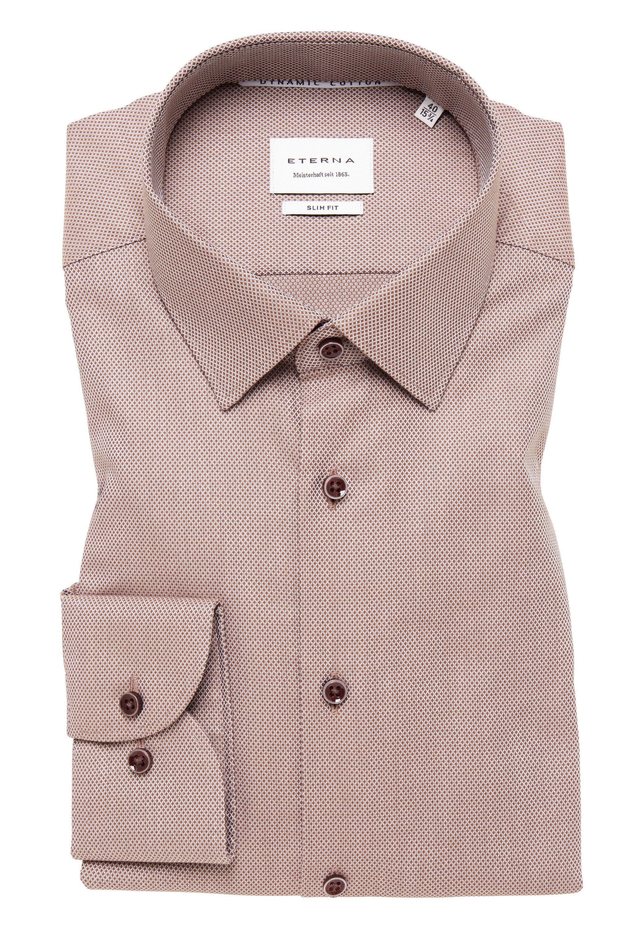 Eterna Overhemd met lange mouwen Slim fit NON IRON (strijkvrij)