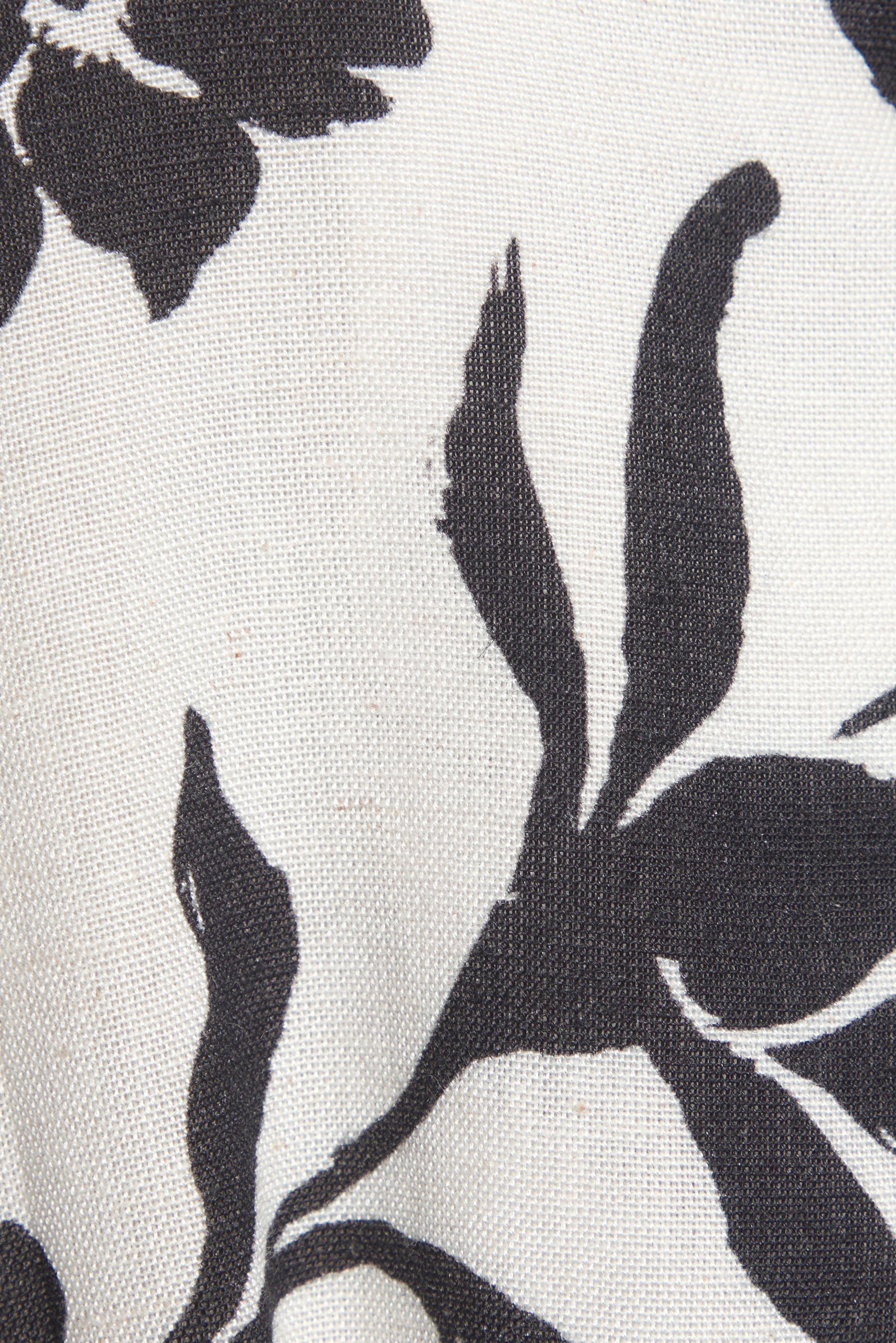 Lascana Jurk met overhemdkraag van linnenmix luchtige zomerjurk met bloemenprint strandjurk (Met een bindceintuur)