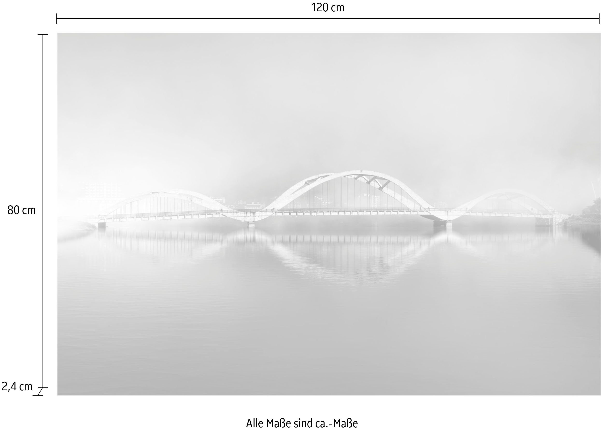 queence Artprint op acrylglas Brug Fine Art-print in galeriekwaliteit