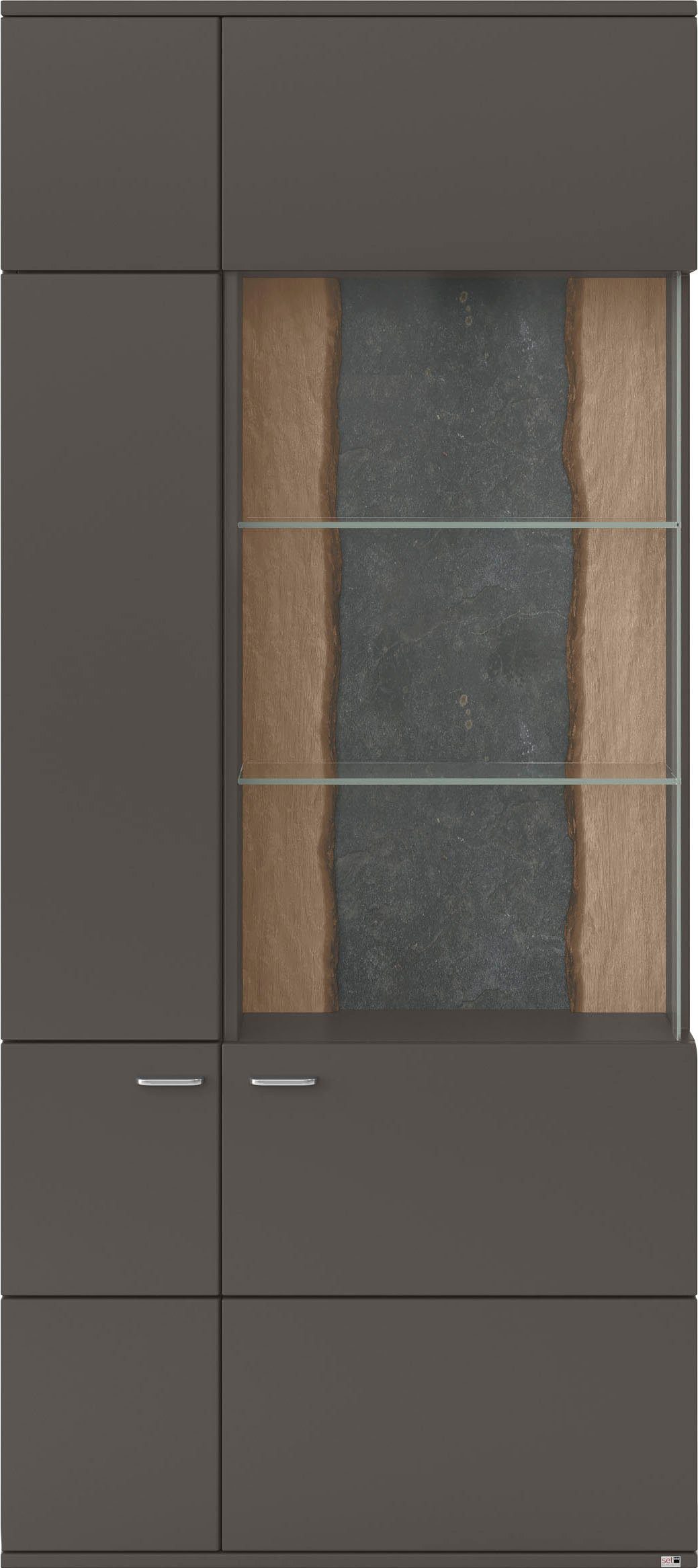 set one by Musterring Vitrinekast Tacoma Type 05/06, hoogte 207,4 cm, met getinte glasdeur
