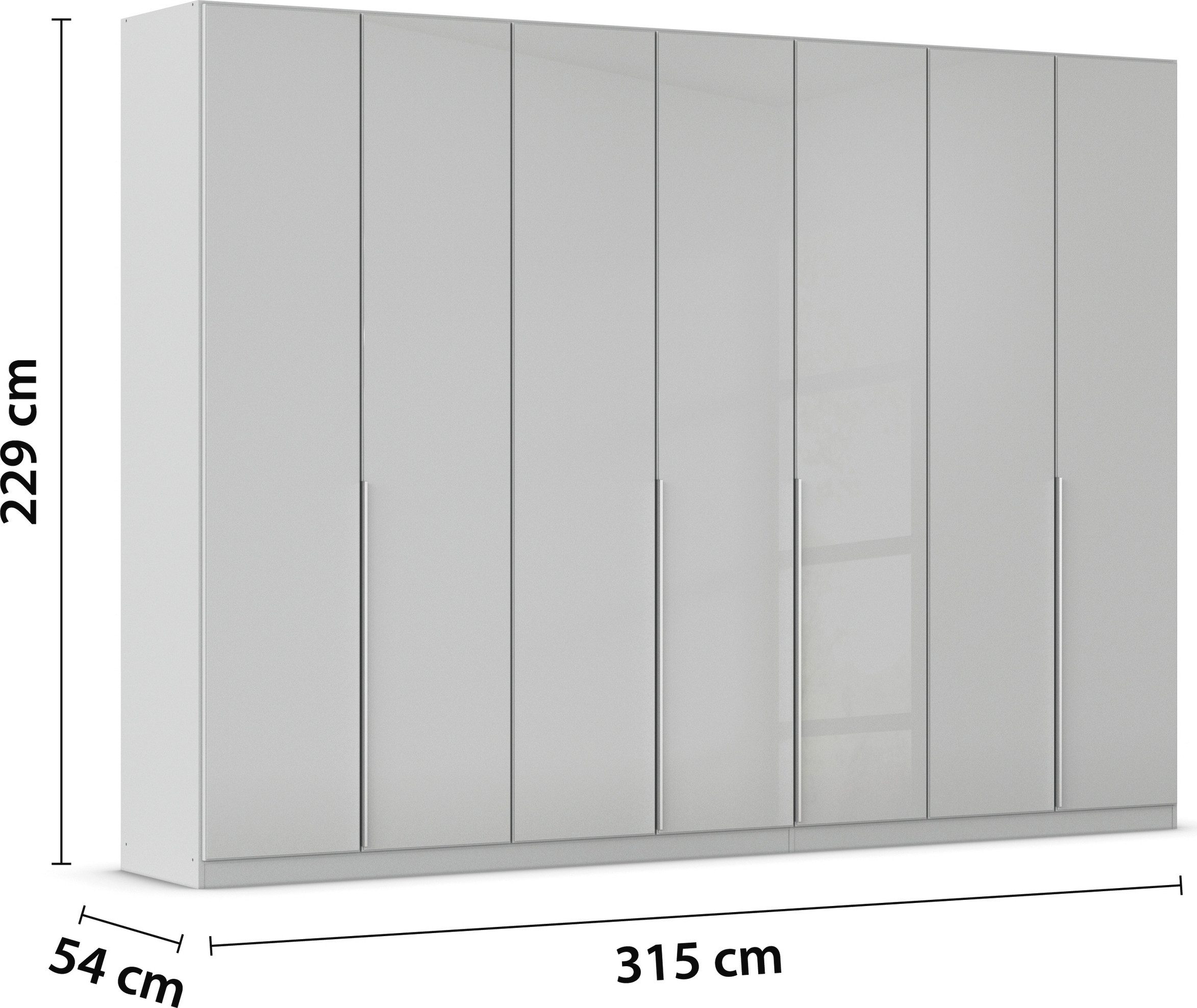 rauch Draaideurkast Kledingkasten kast garderobe AGORDO met glazen front doordachte binnenuitrusting, in 6 breedtes en 2 hoogtes made in germany