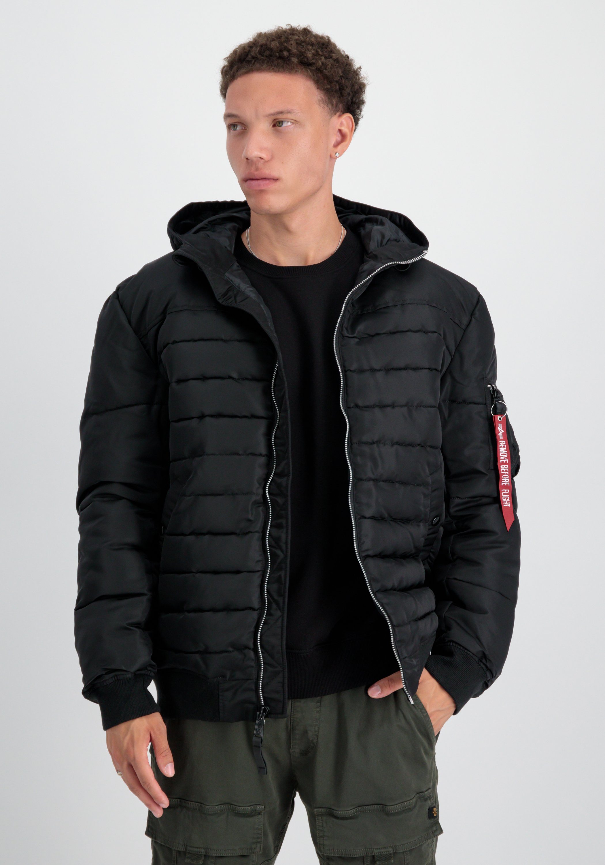 Alpha Industries Winterjack ALPHA INDUSTRIES Men - Cold Weather Jackets Hooded Puffer FN heren jassen maat S zwart