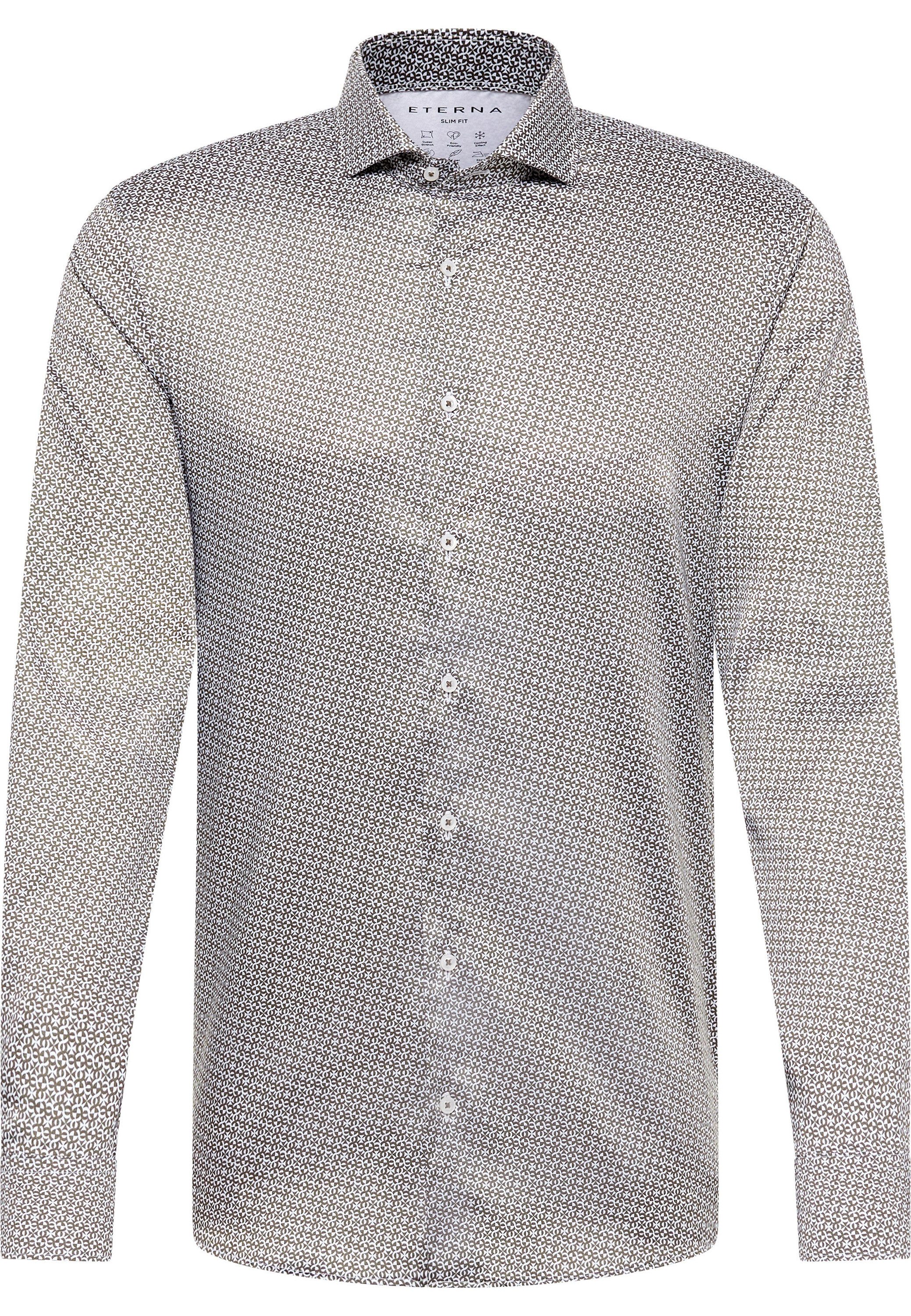 Eterna Overhemd met lange mouwen Slim fit EASY IRON (gemakkelijk te strijken)