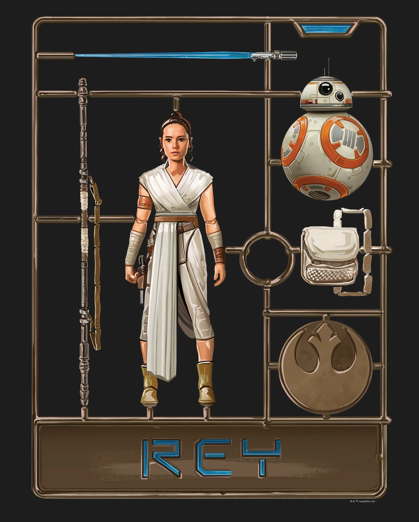 Komar Poster Star Wars Toy Rey