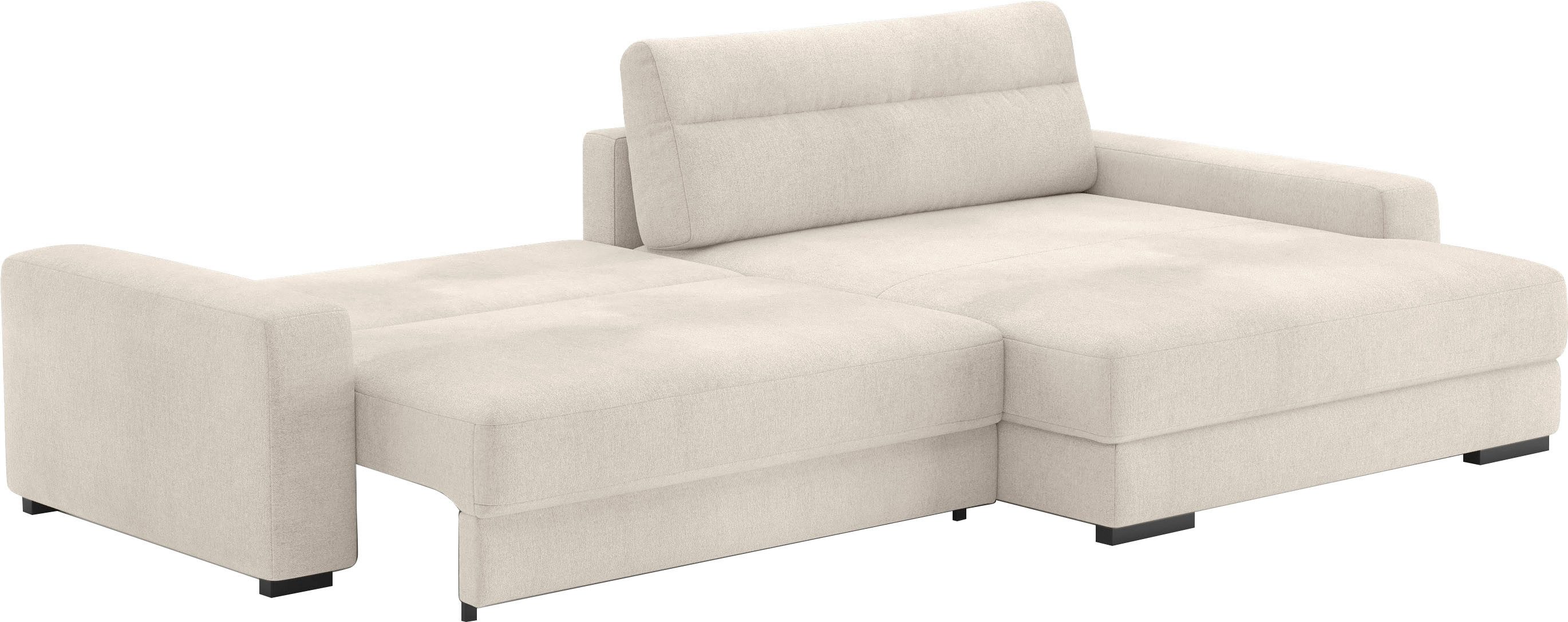 Mr. Couch Hoekbank Marcello DuraFlex L-vorm EasyBett, bedbox, koudschuimvering, tot 140 kg belastbaar