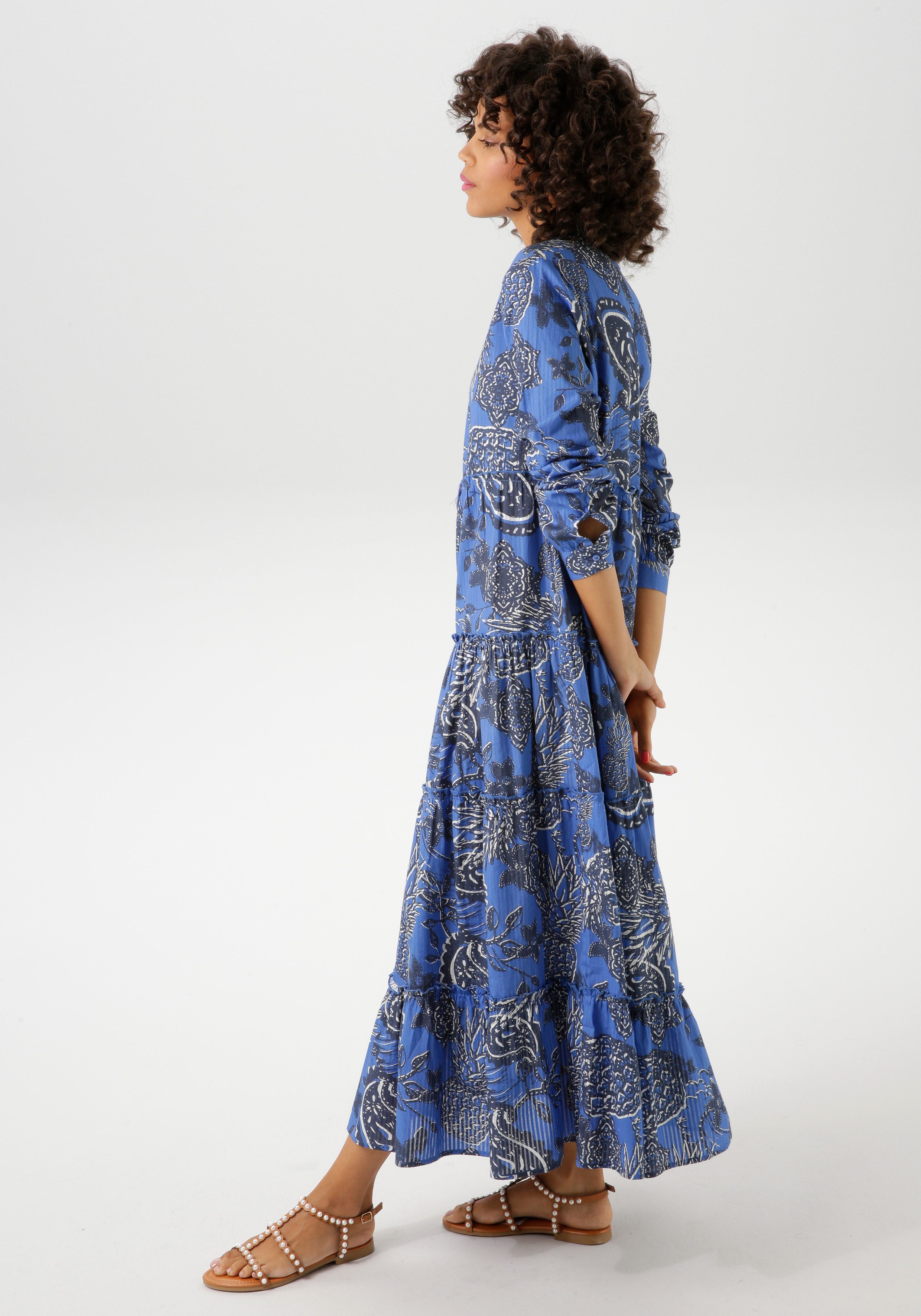 Aniston CASUAL Maxi-jurk met extravagant, grootvlak druk - nieuwe collectie