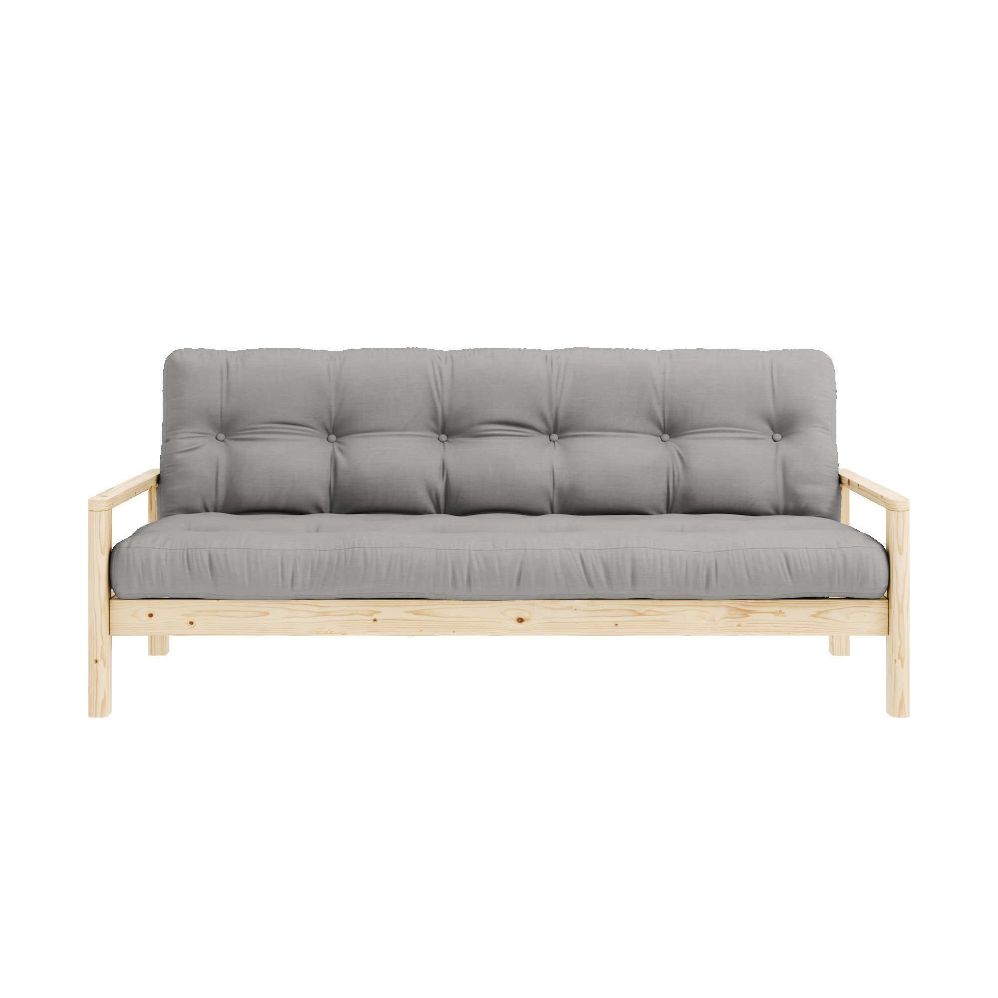Karup Slaapbank Knob met futonmatras, verschillende kleuren, fsc-gecertificeerd, dennenhout beige, slaapbanken