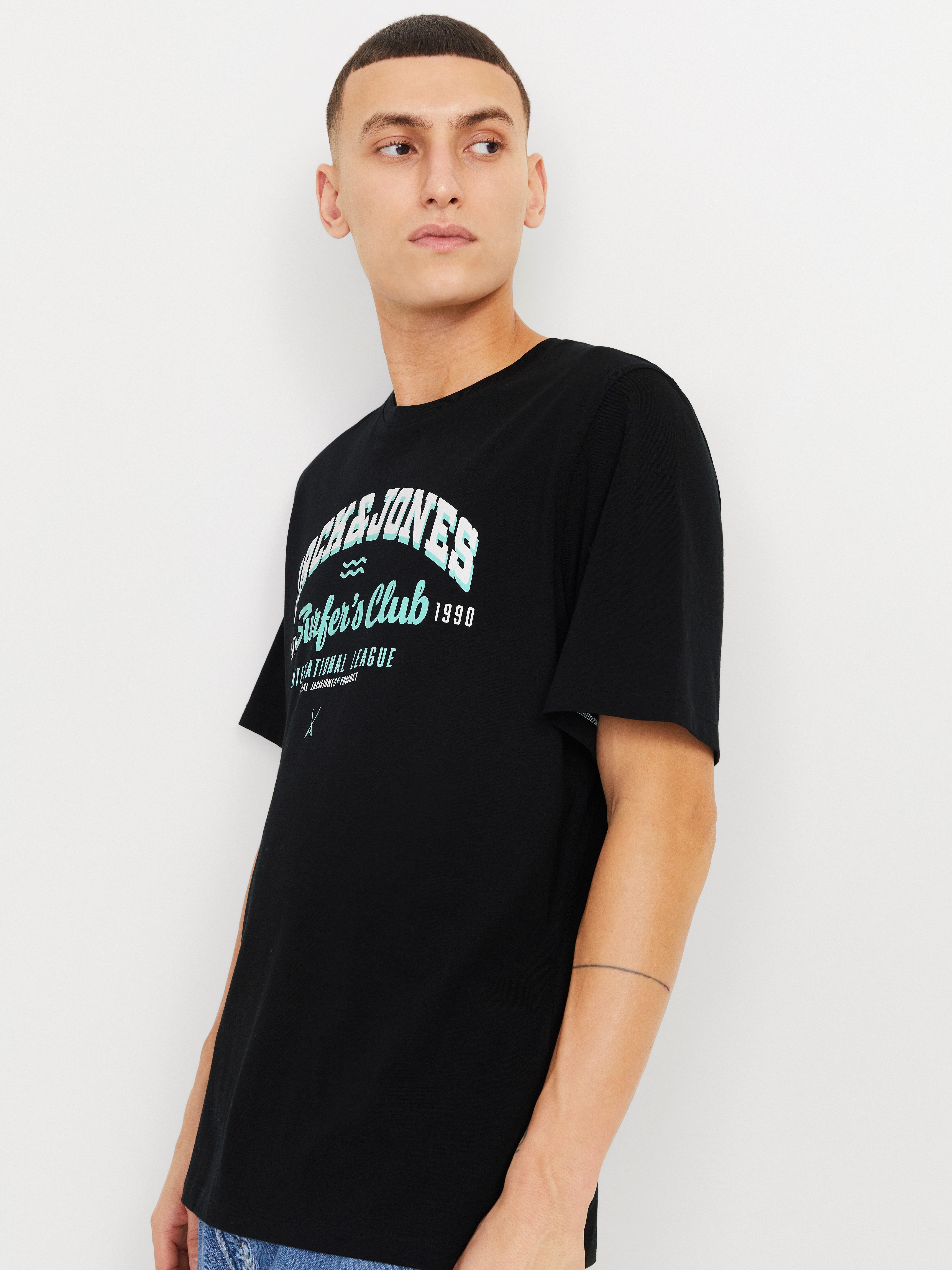 Jack & Jones Shirt met ronde hals JJELOGO TEE SS O-NECK 2 COL SS25 SN
