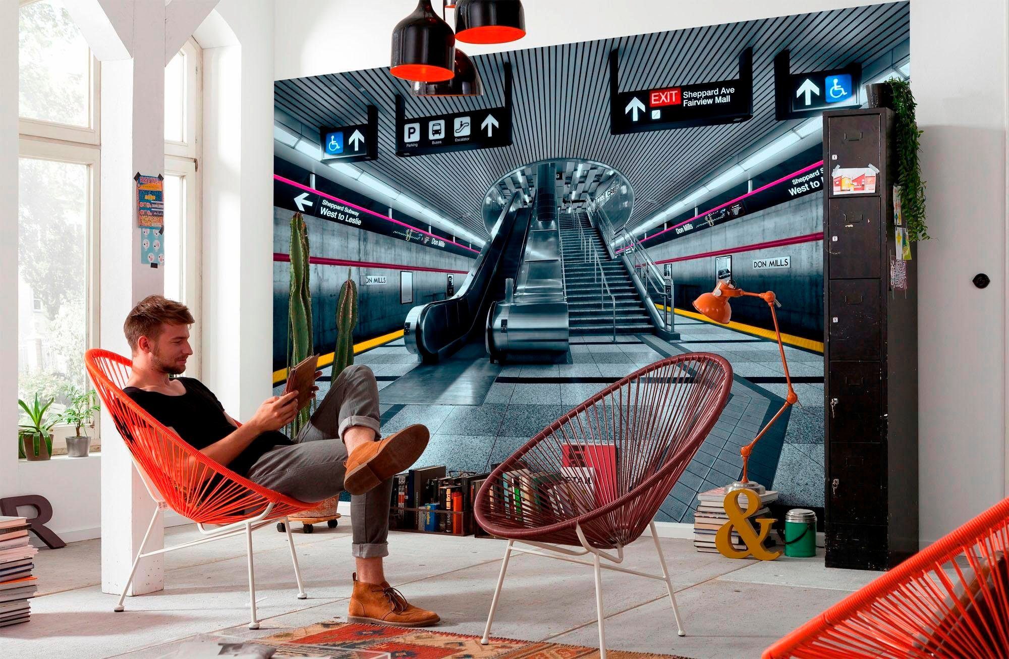 Komar Fotobehang Subway - Afmeting 368 x 254 cm