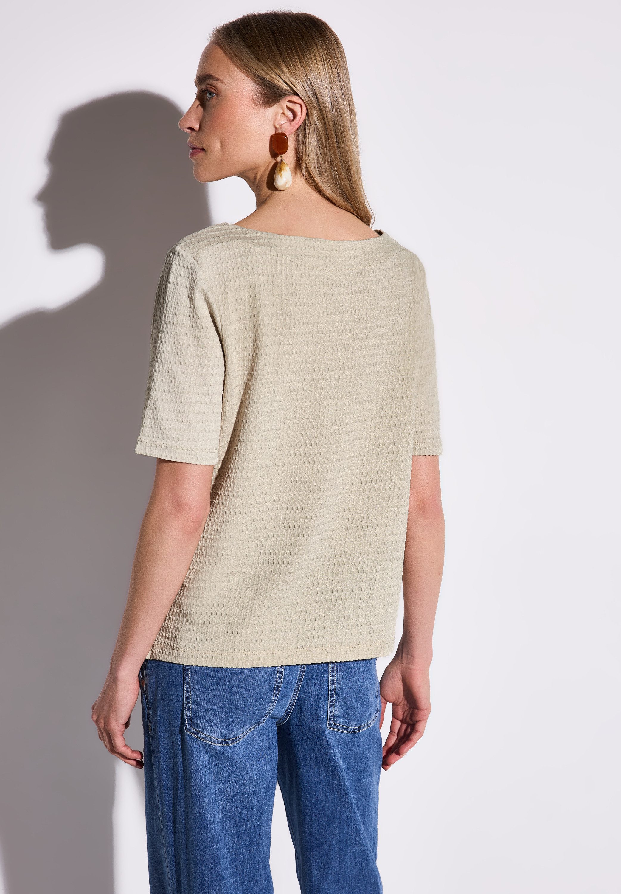STREET ONE T-shirt met een fijne structuur