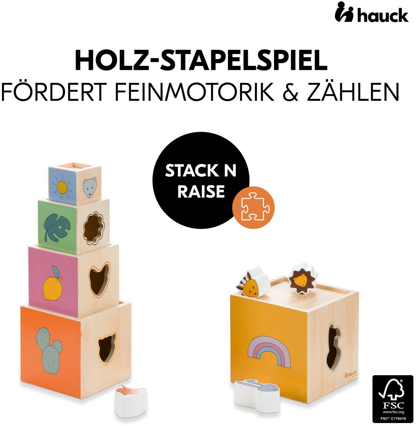 Hauck Stapelspeelgoed Stack N Rise FSC®- beschermt bos - wereldwijd