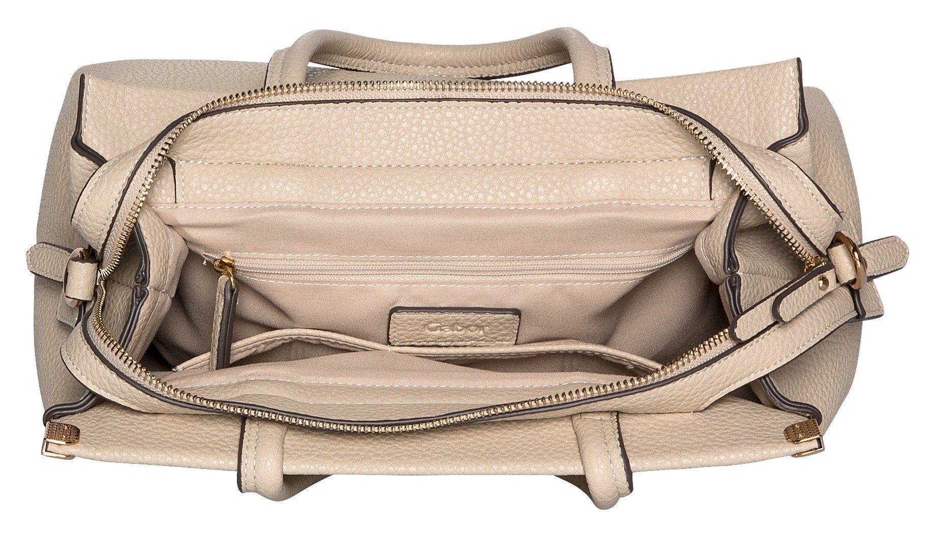 Gabor Shopper Gela genarbde imitatieleer met decoratieve metalen hoeken, hoogwaardig logo