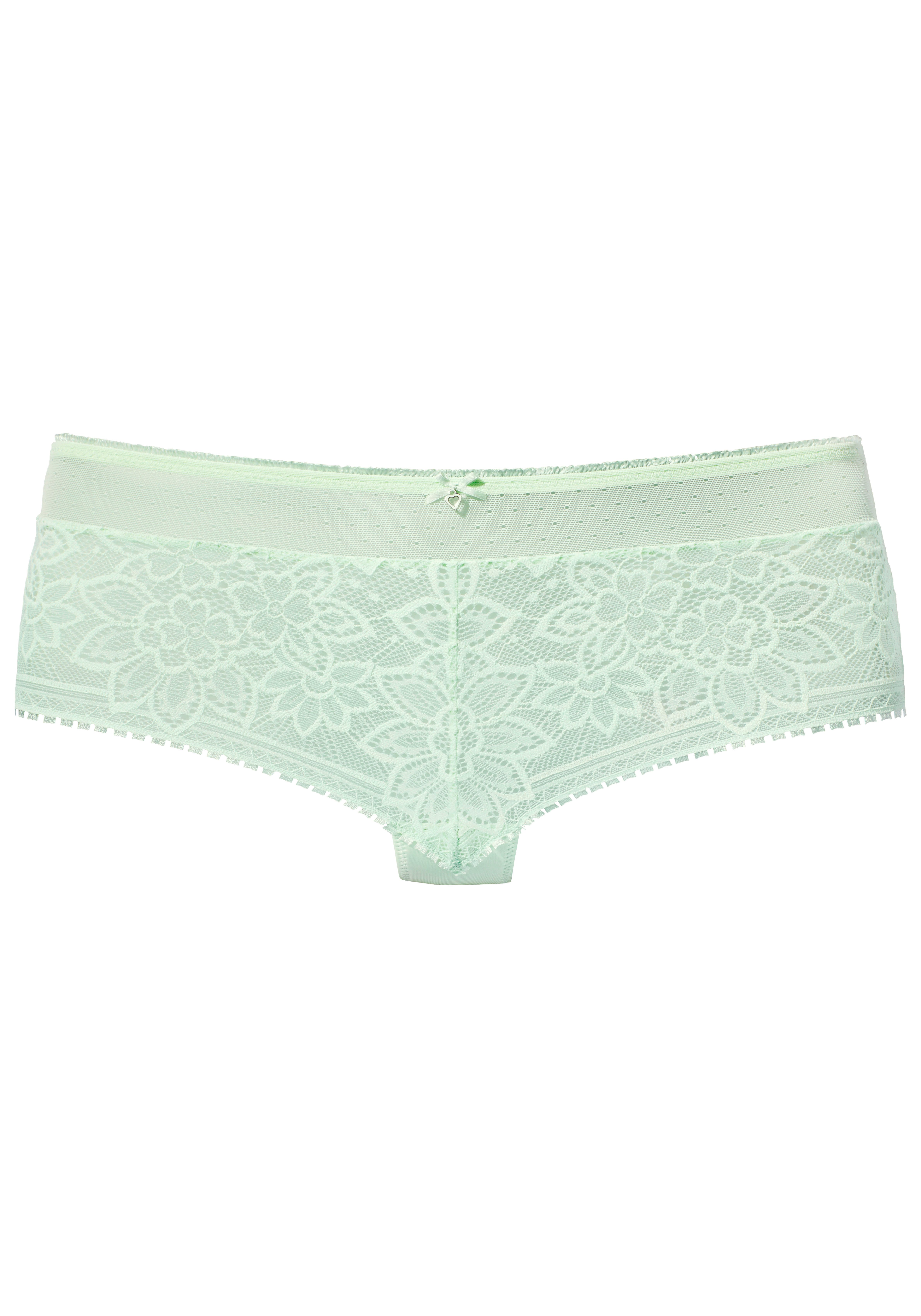 Lascana Hipster van bloemige jacquardkant met leuk accessoire