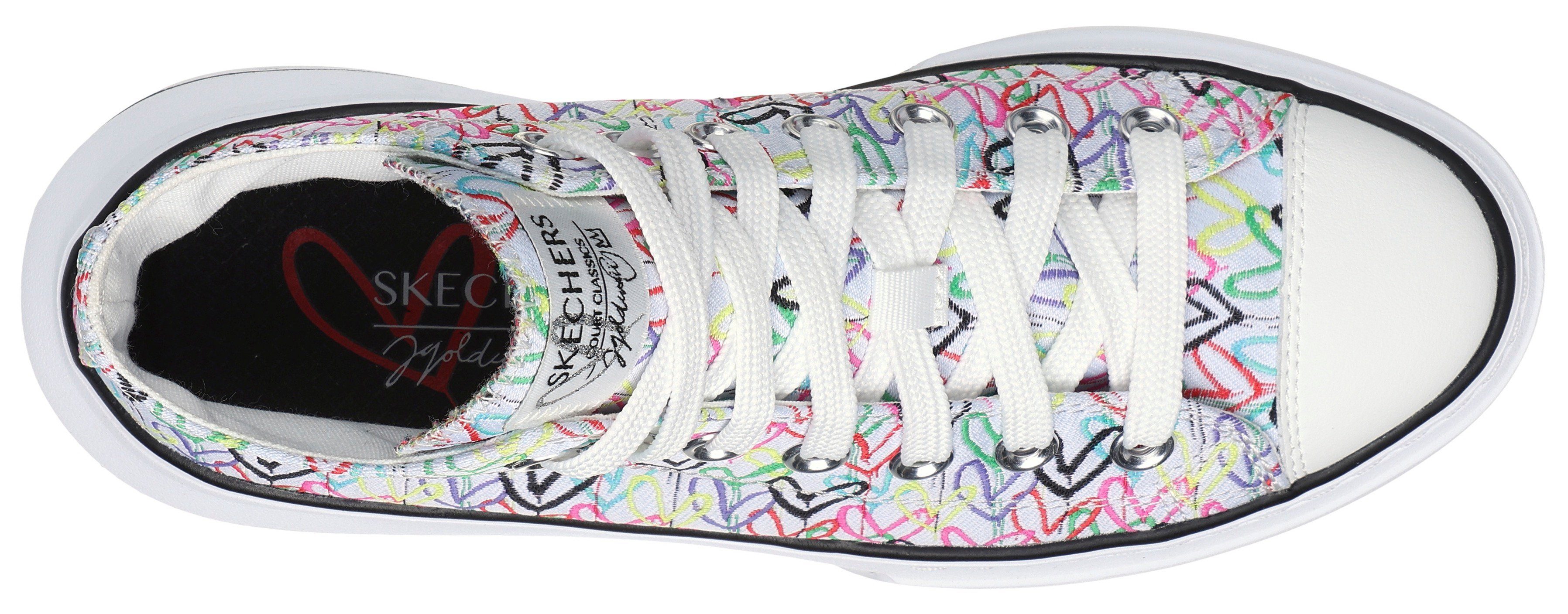Skechers Sneakers CORDOVA CLASSIC-LOVE LETTERS met schattige hartjesprint, vrijetijdsschoen, lage schoen, veterschoen