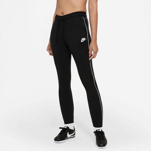 NIKE Sportswear fleece joggingbroek zwart-wit dames Dames