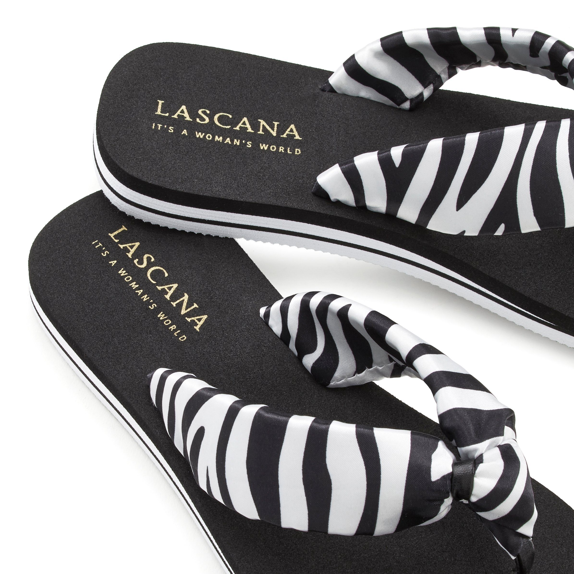 Lascana Badslippers Sandaal, pantoletten, badschoen ultralicht met zacht band VEGAN