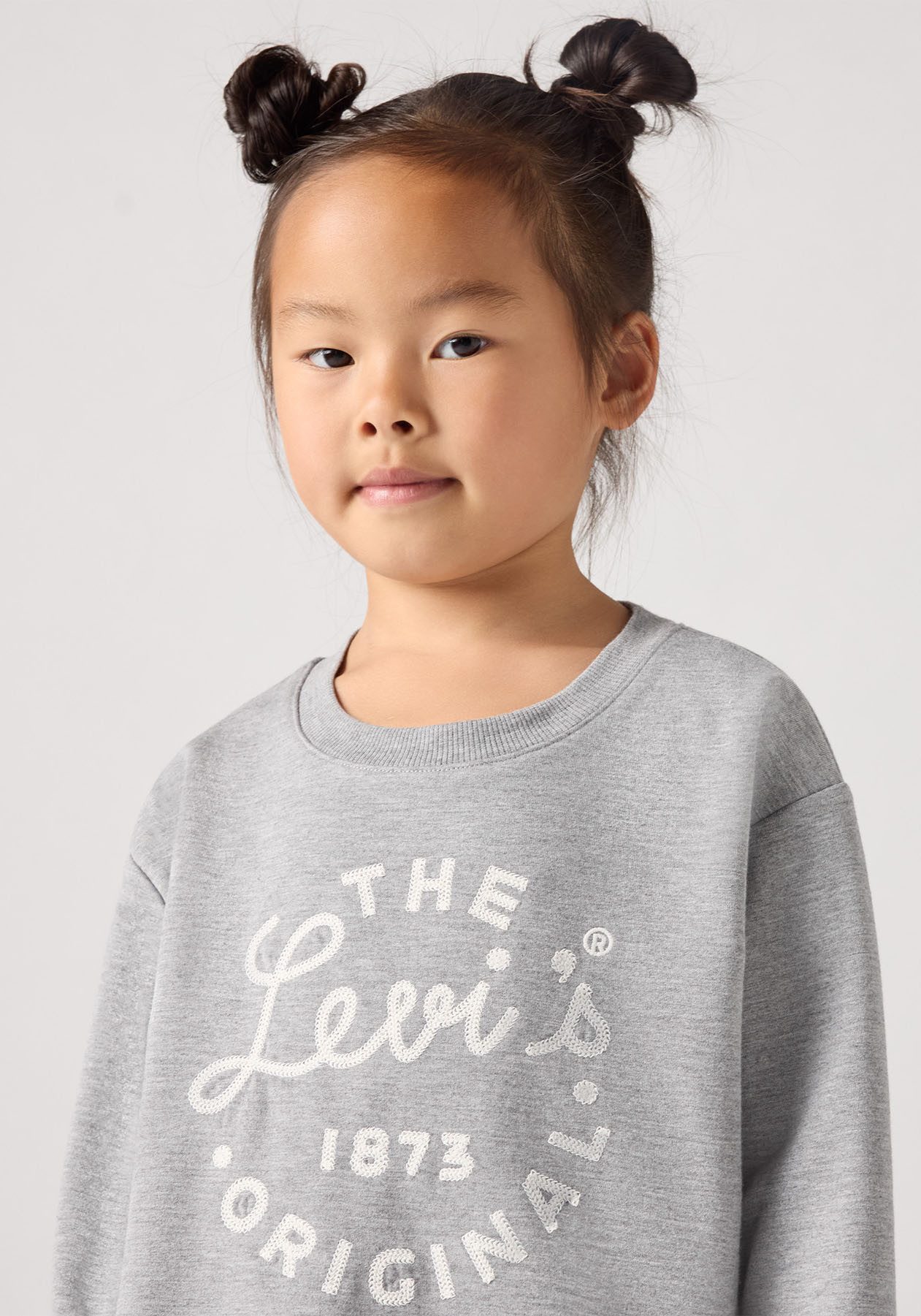 Levi's Kidswear Shirt met lange mouwen LVG WESTERN BUBBLE LS TEE met ballonnenzoom voor meisjes