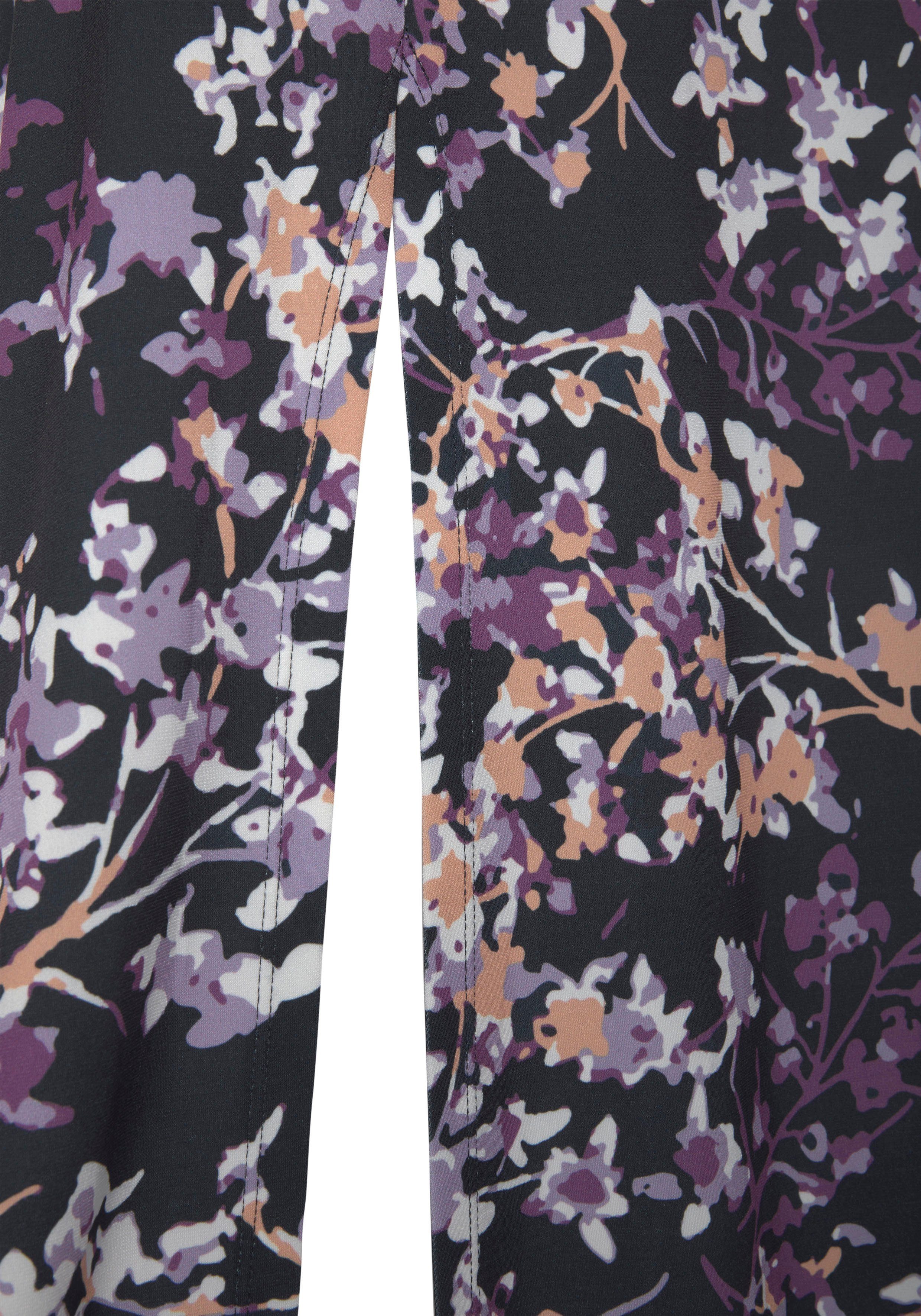 Vivance Maxi-jurk met lange splits en carmen-halslijn, zomerjurk