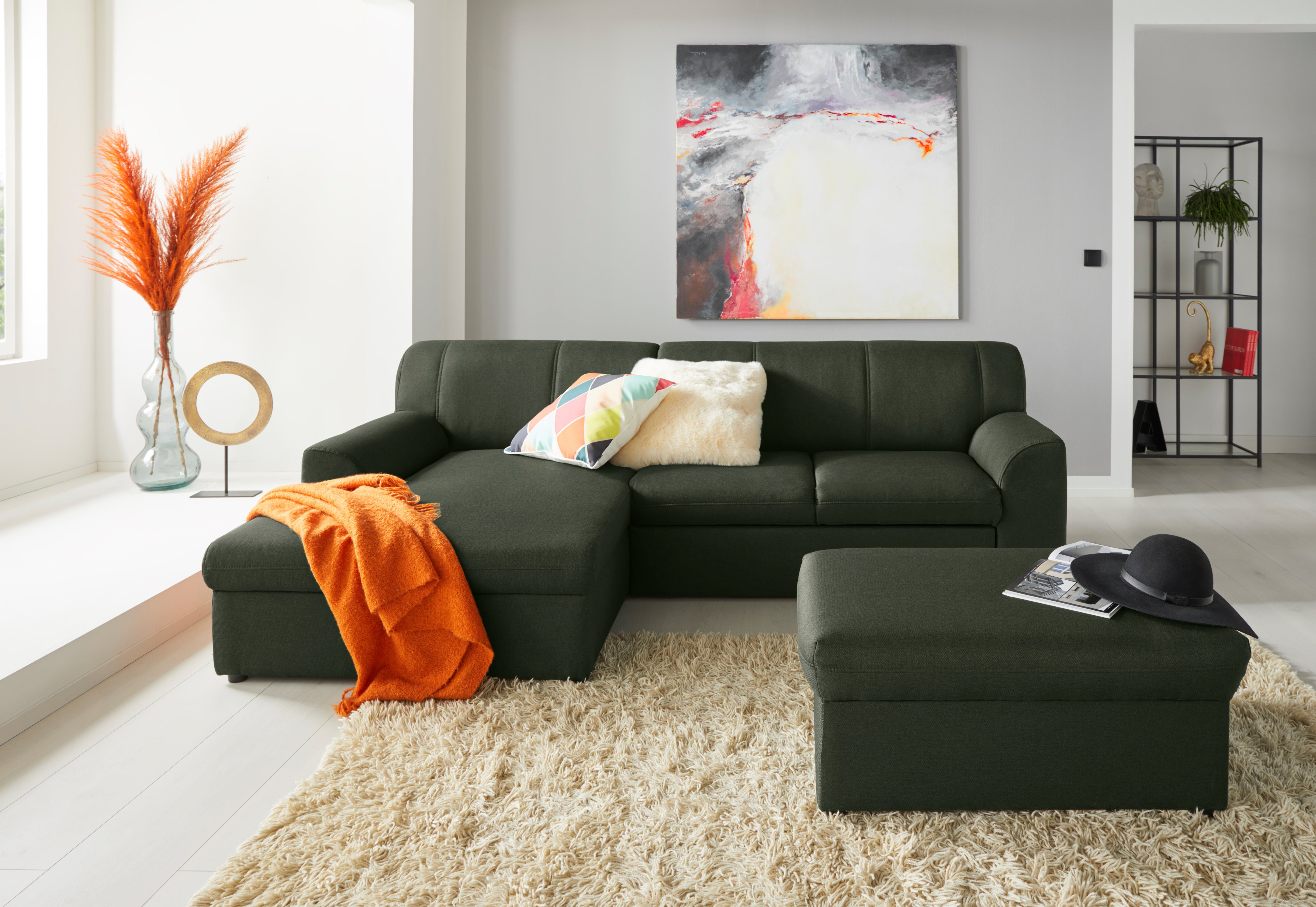 DOMO collection Hocker Topmatras met golfvering, op kunststof glijders