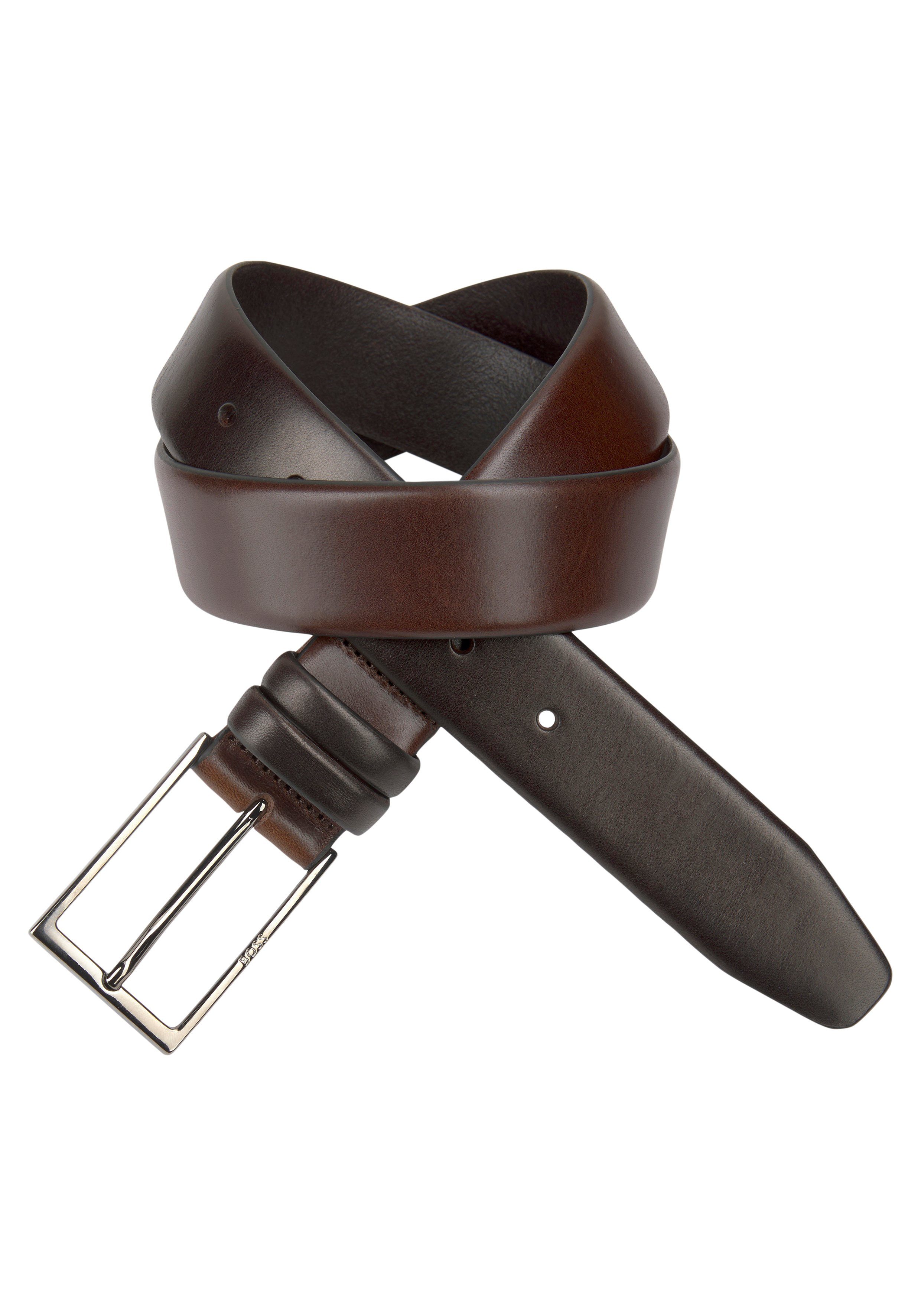 Boss Leren riem CARMELLO van gelooid leer met hugo boss logo-embossing op metalen sluiting