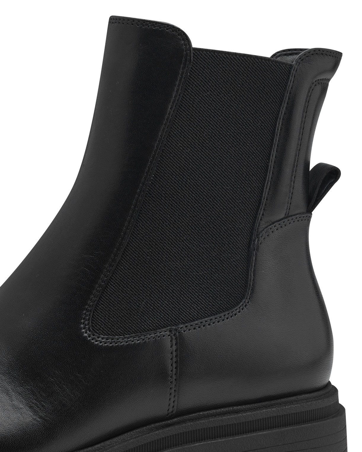 Tamaris Chelsea-boots blokhak, combat boots, enkellaars met stretch-inzet