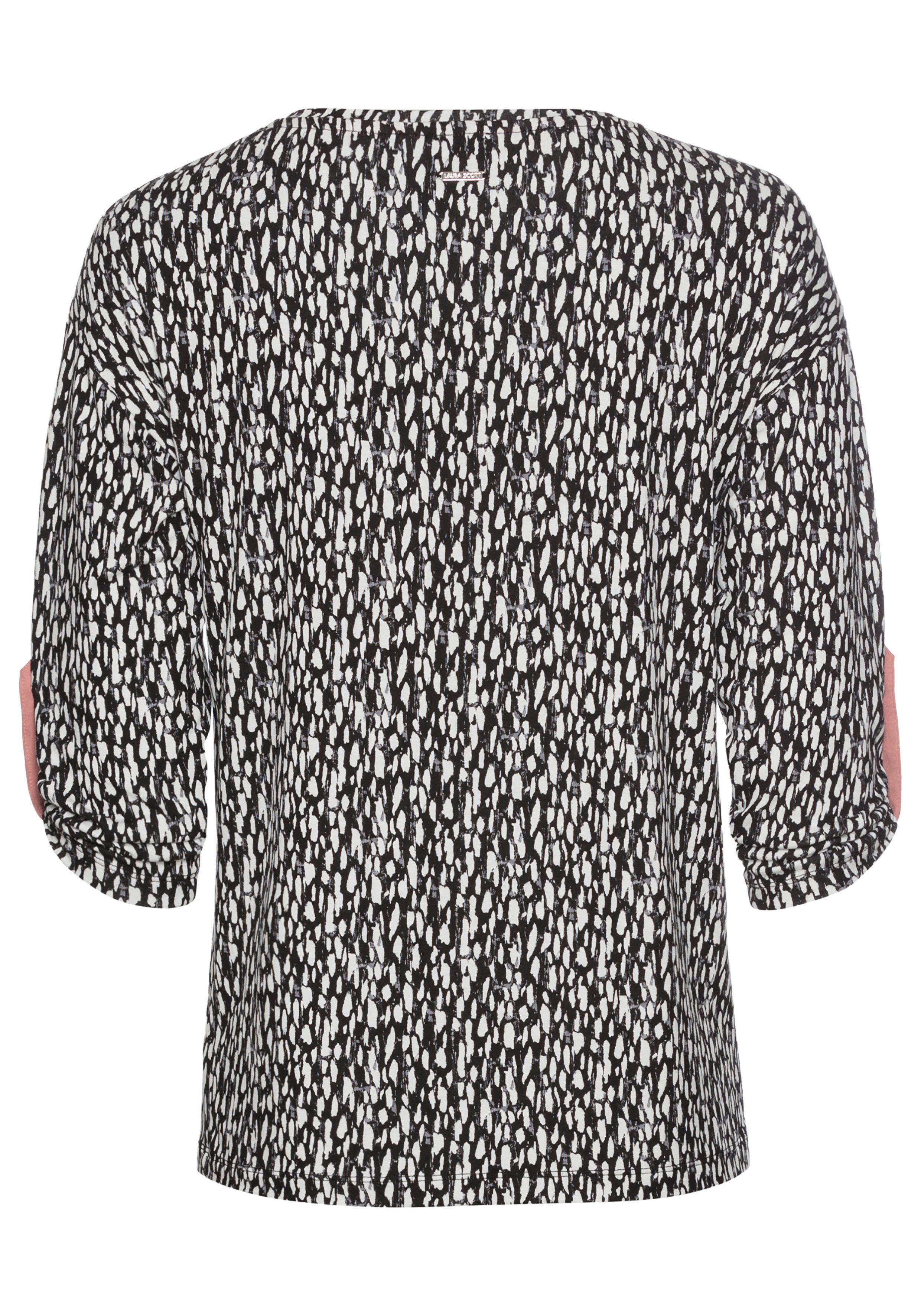 Laura Scott Shirt met 3/4 mouwen met all-over print