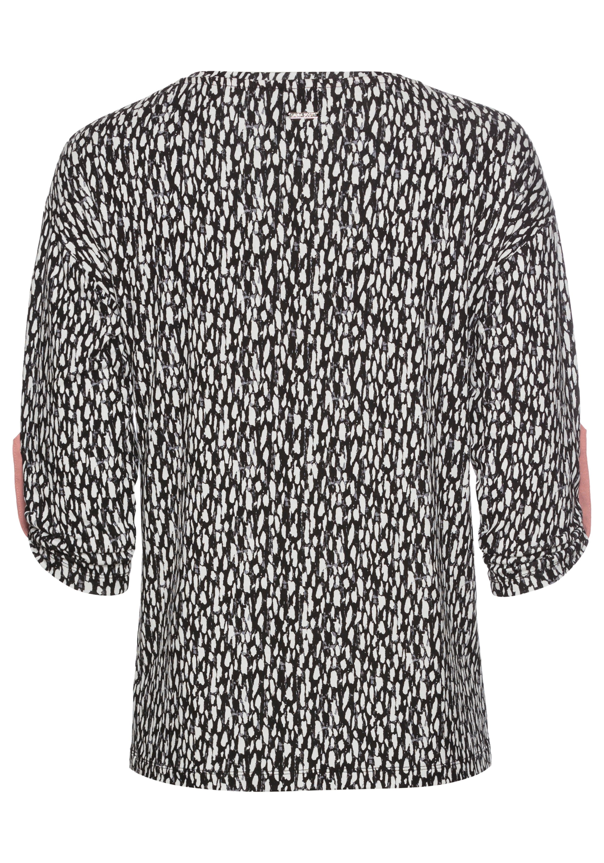 Laura Scott Shirt met 3 4 mouwen met all-over print