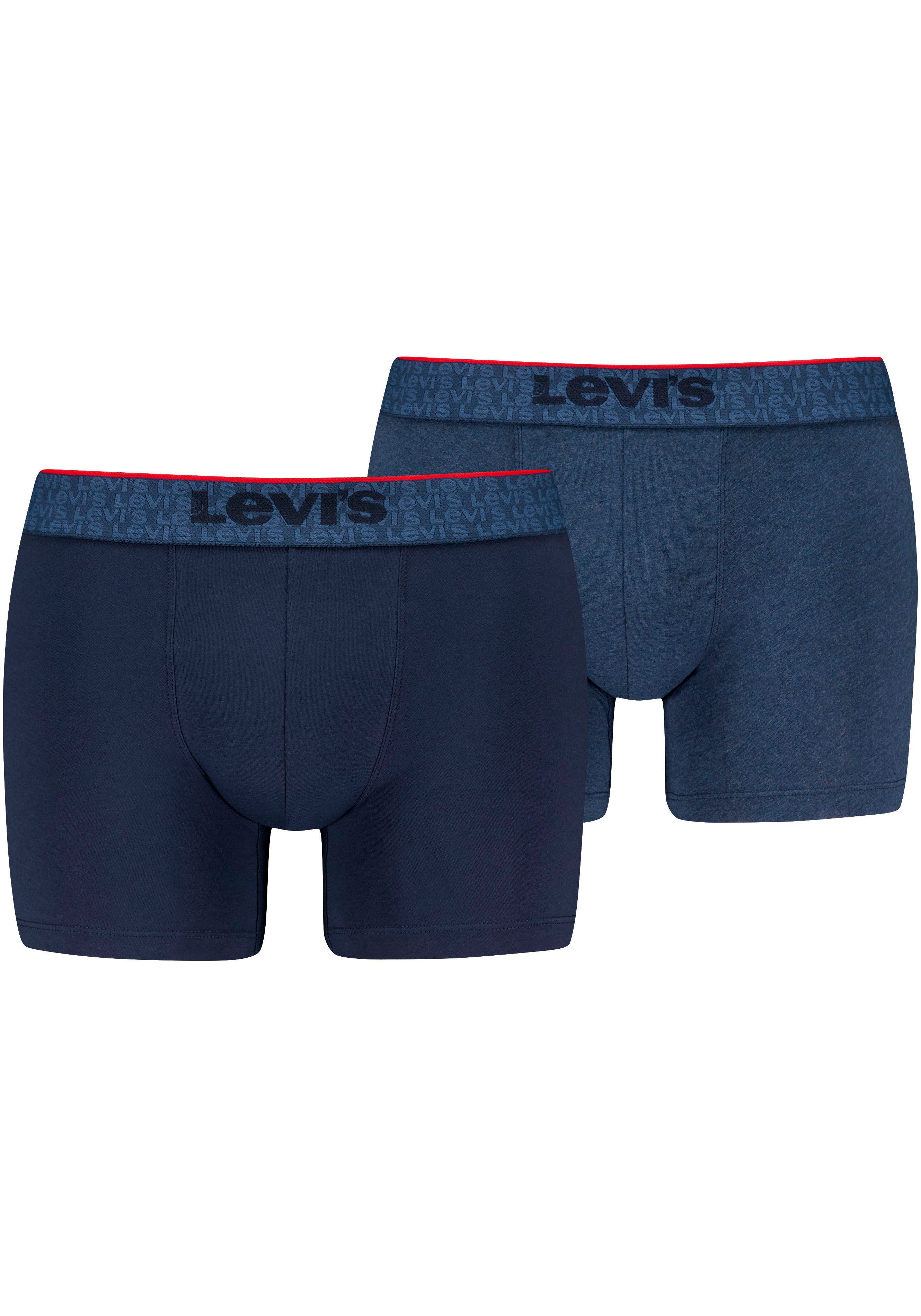 Levi's Boxershort met kleuraccent webgummiband (Set van 2) heren boxershorts maat S blauw