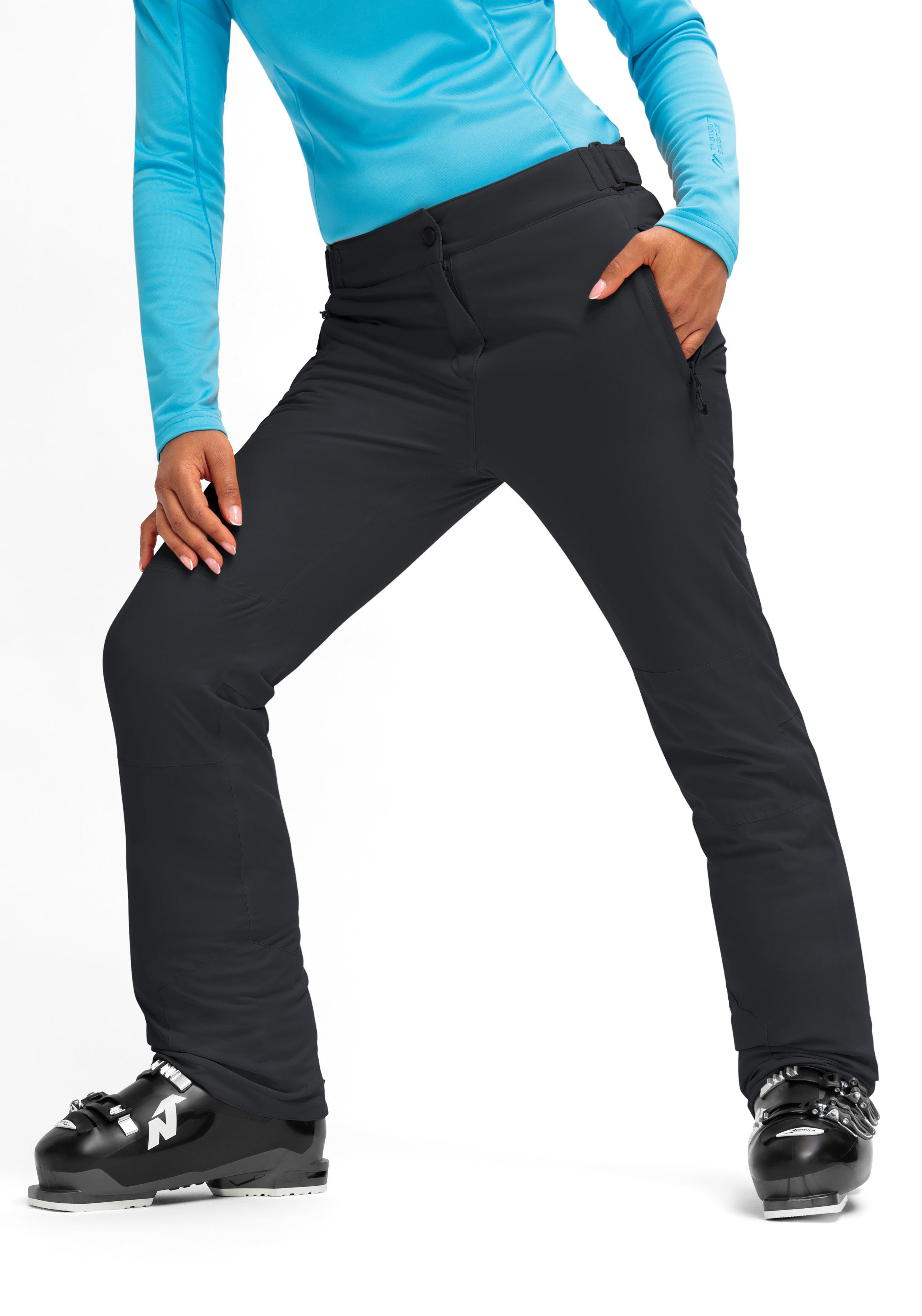 Maier Sports Skibroek Vroni slim 2.0 Dames sneeuwbroek, wind- en waterdicht, 2 ritszakken, slim fit