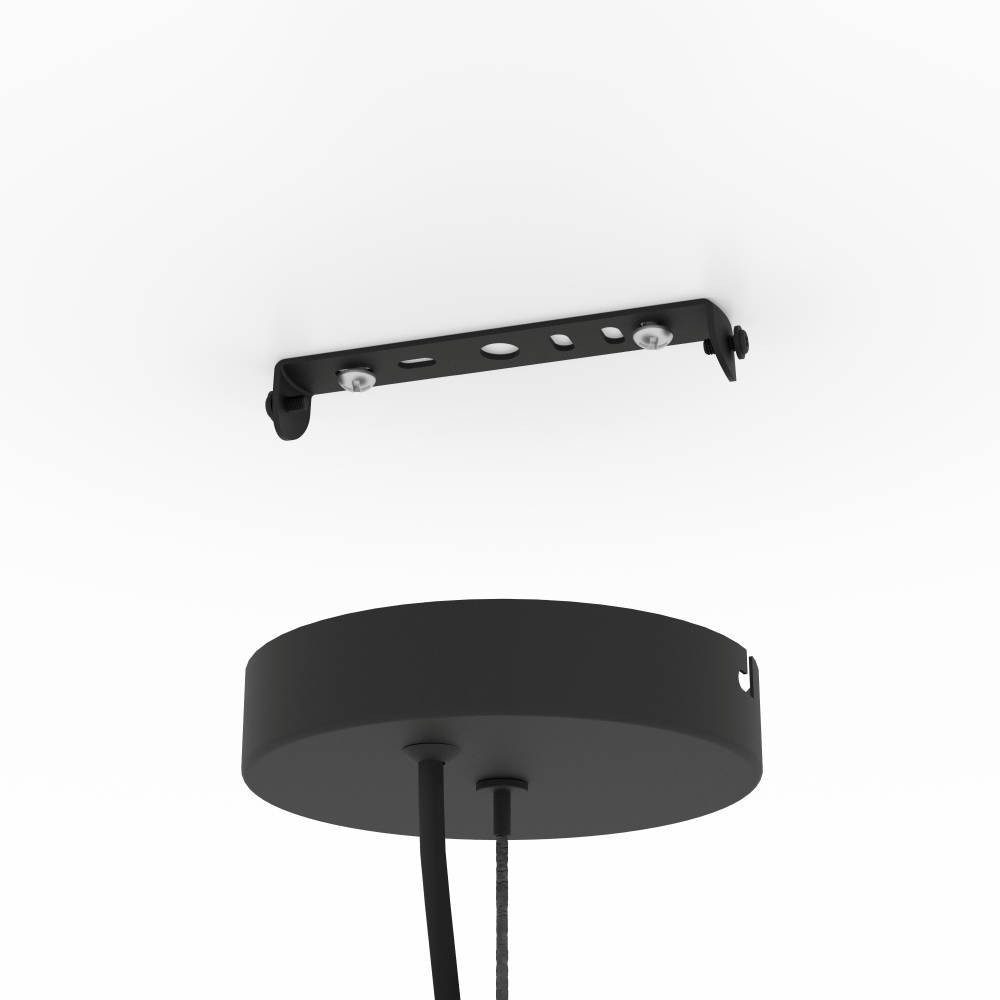 EGLO Hanglamp GAETANO 1 Hanglamp, metaal in zandkleur en zwart, E27, Ø 53,5 cm (1 stuk)