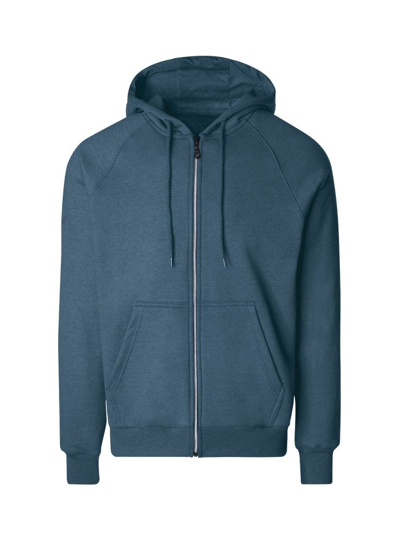 Trigema Sweatvest TRIGEMA sweatvest met capuchon (1-delig) heren sweatvesten maat 5XL blauw