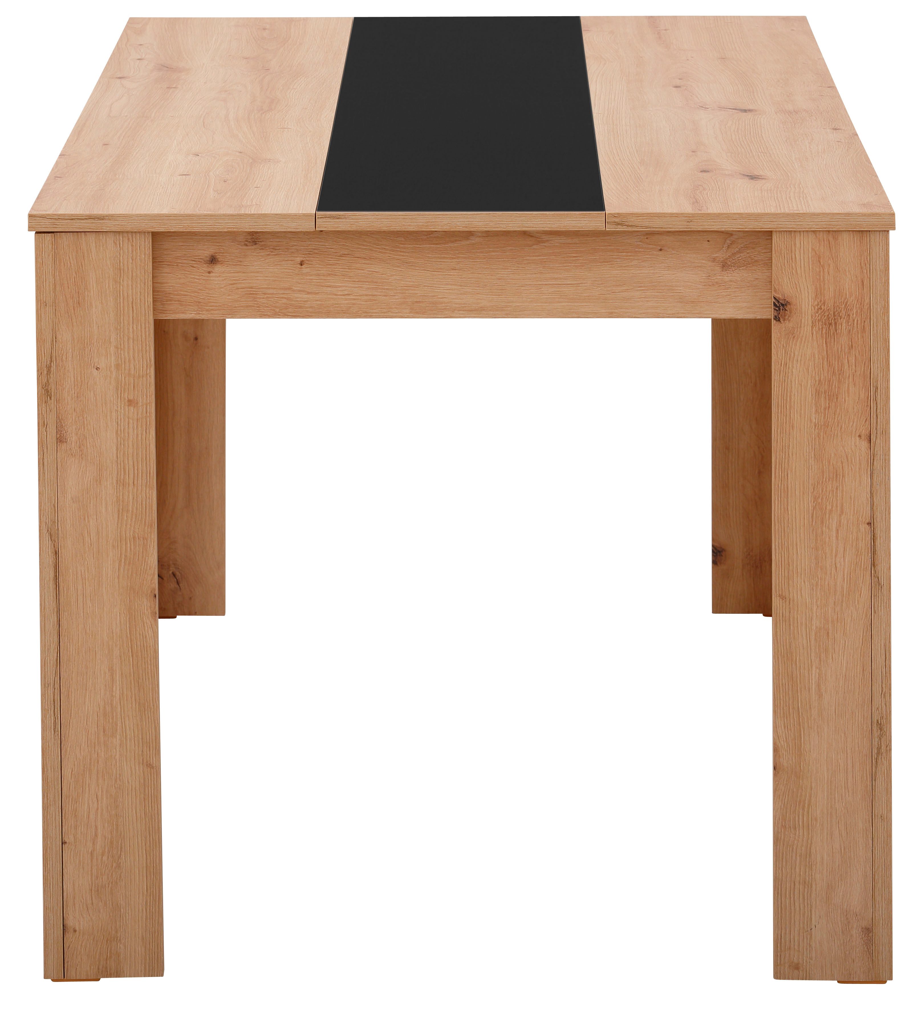 HELA Eettafel Simone Breedte 140 cm, met omkeerbare decoratie/zwart, onze beste prijs