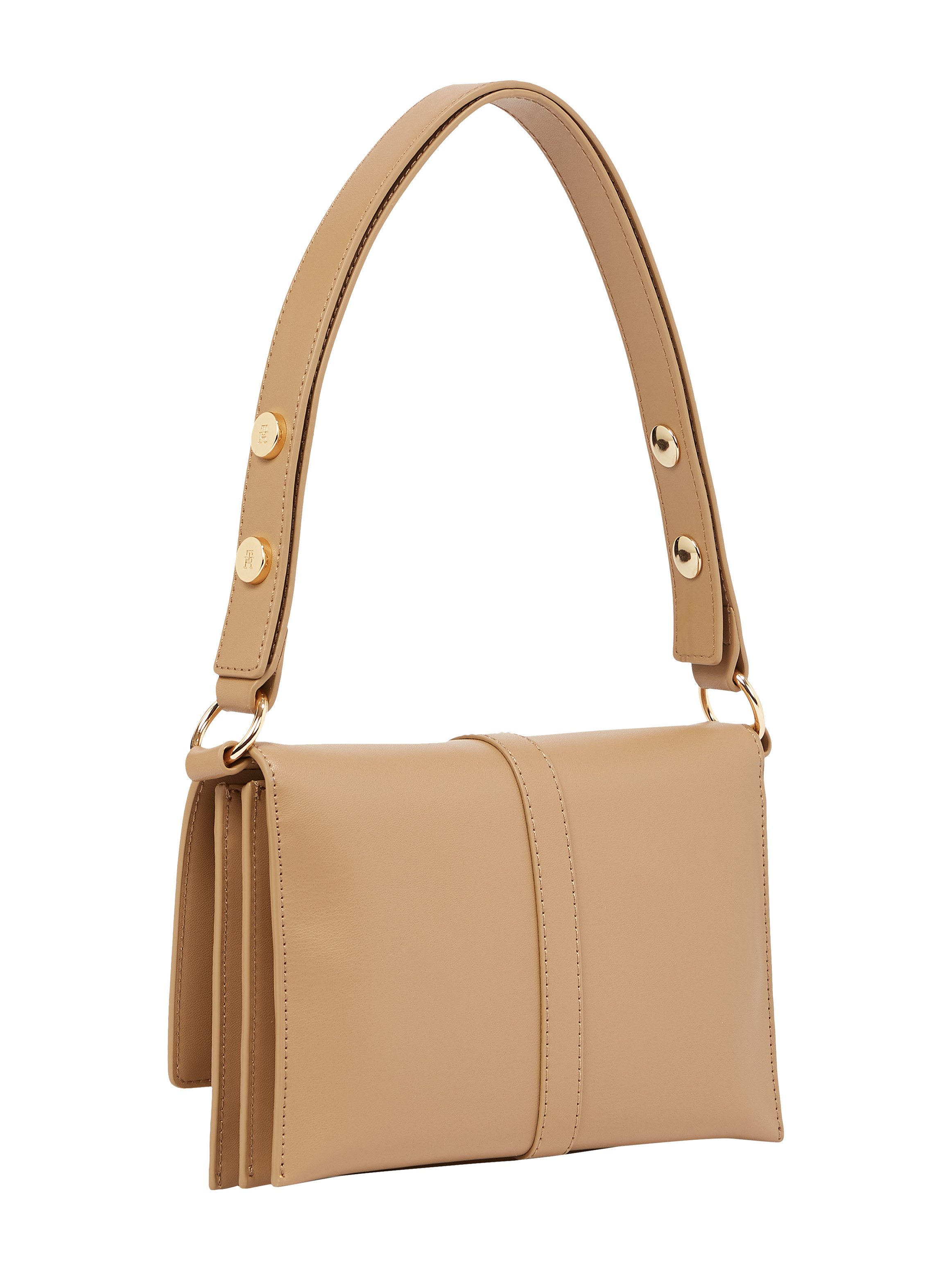 Tommy Hilfiger Schoudertas TH HERITAGE SHOULDER BAG dames avondtas clutch mini bag handtas goudkleurige details