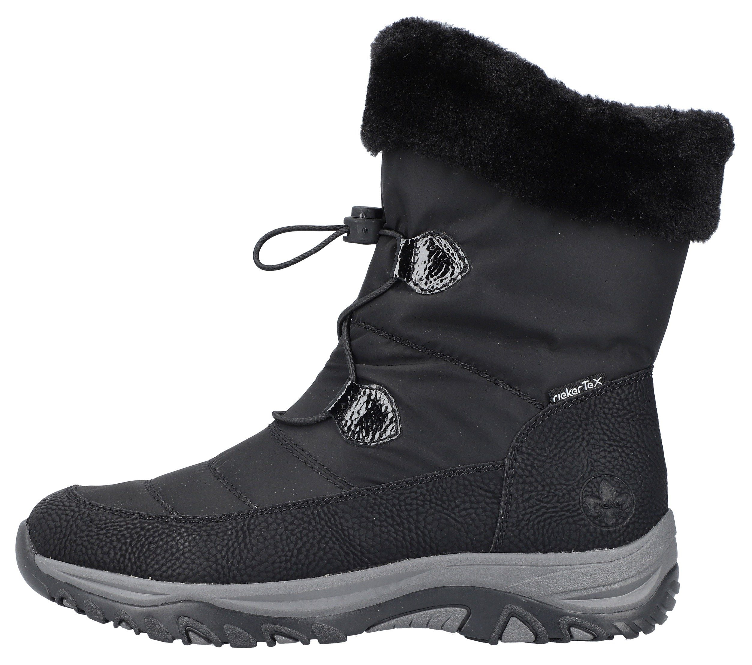Rieker Winterlaarzen met beleg van imitatiebont aan de schachtrand