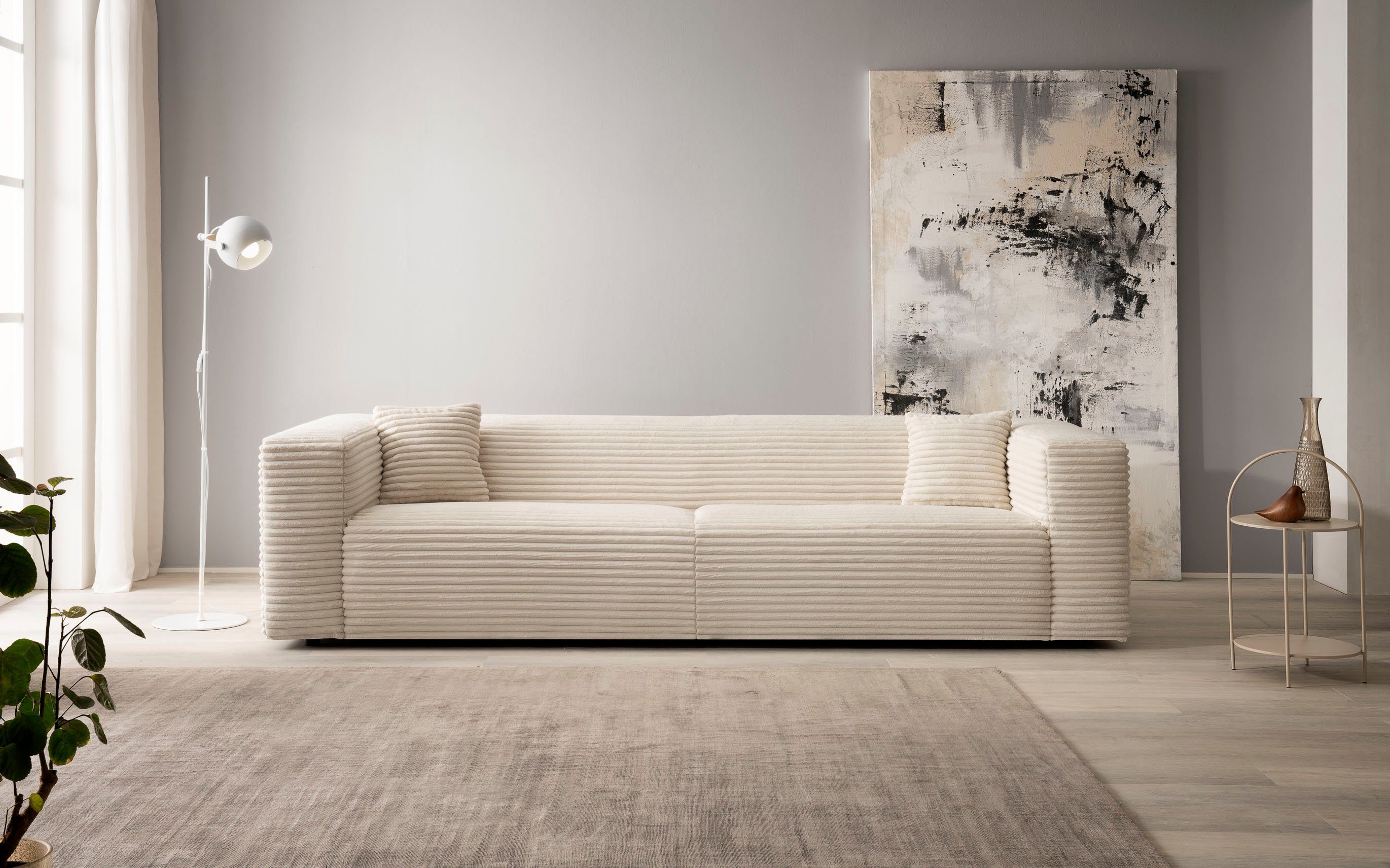 andas 3-zitsbank BAKELS, bank in cord of bouclé stof, sofa in modern ontwerp