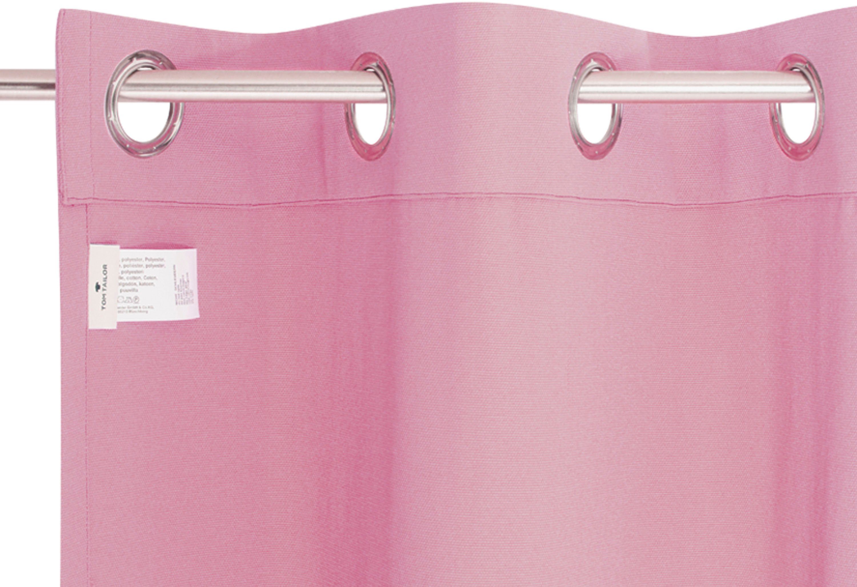 TOM TAILOR HOME Gordijn Dove Signature met opgestikt logo (1 stuk)