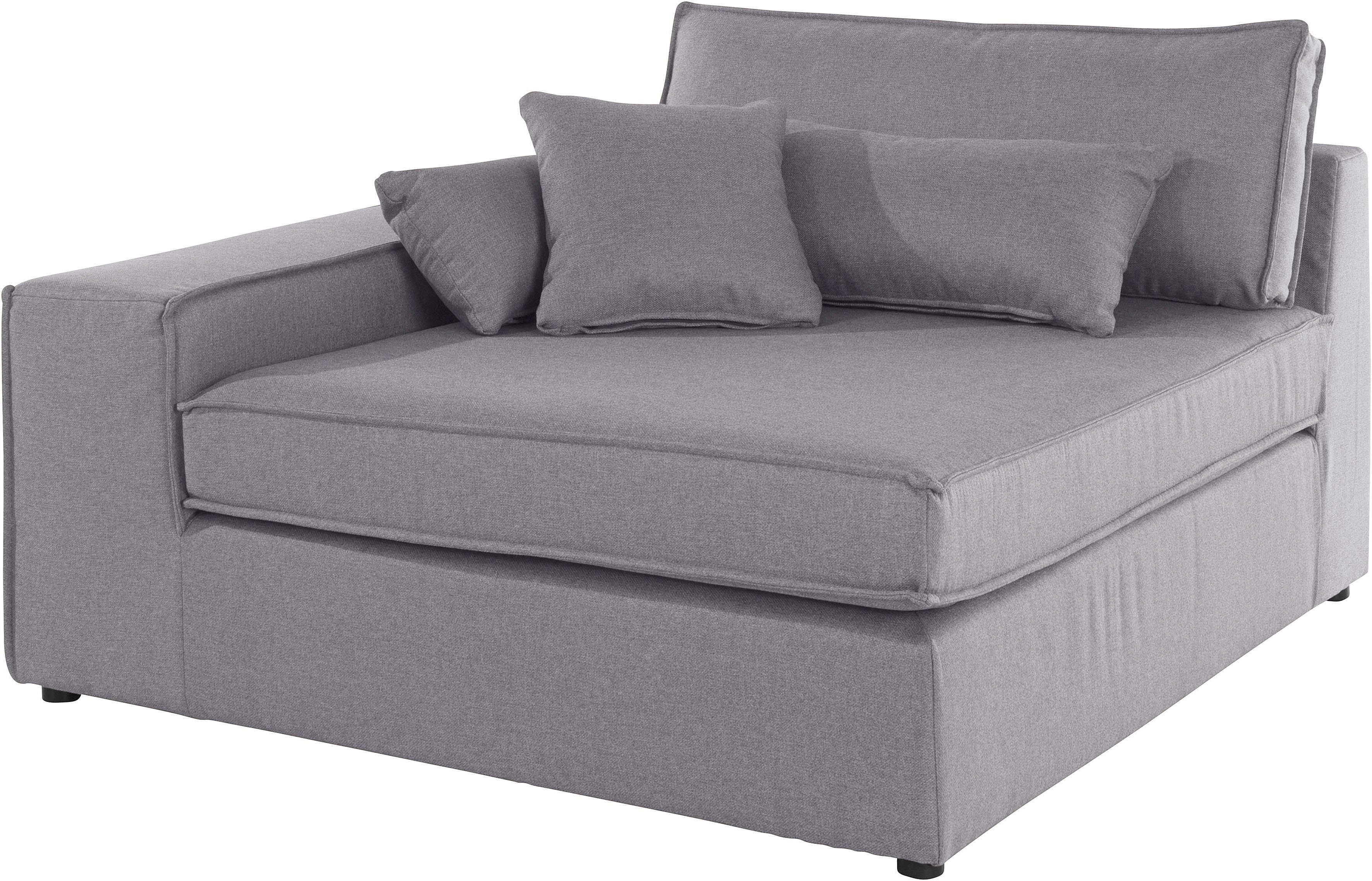 RAUM.ID Sofaelement Enid als deel van een modulaire bank, stevig zitcomfort grijs, modulaire banken, 128 cm