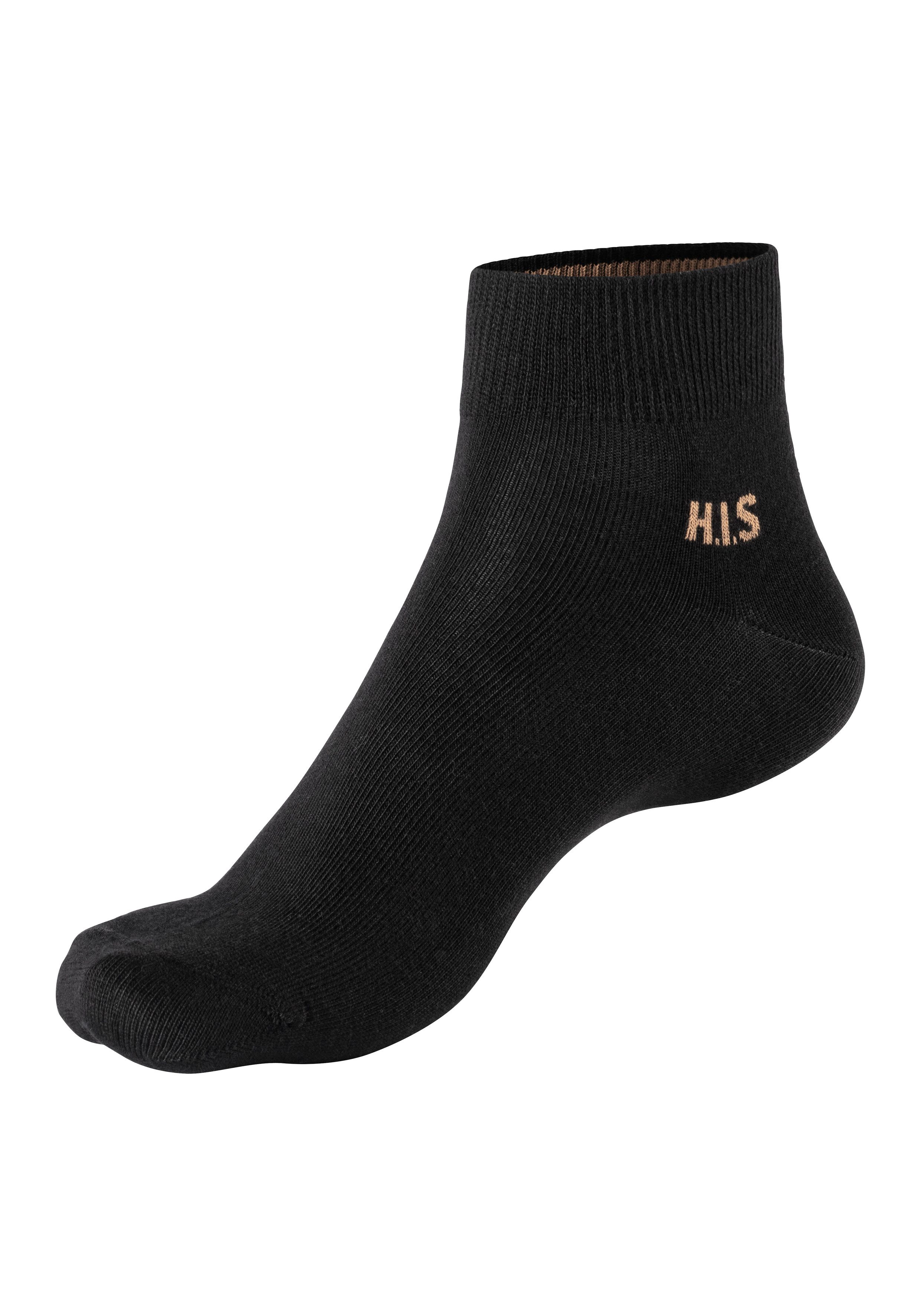 H.I.S Korte sokken met gekleurde binnenkant van de band (set, 10 paar)