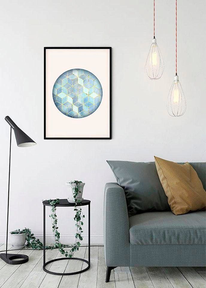 Komar Wanddecoratie Mozaïek Circle Azzuro Wanddecoratie - zonder lijst (1 stuk)