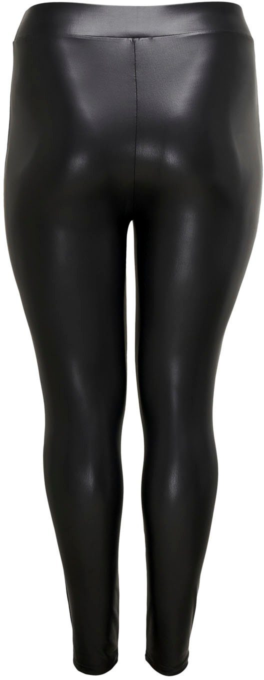 ONLY CARMAKOMA Imitatieleren broek sluitingloos model