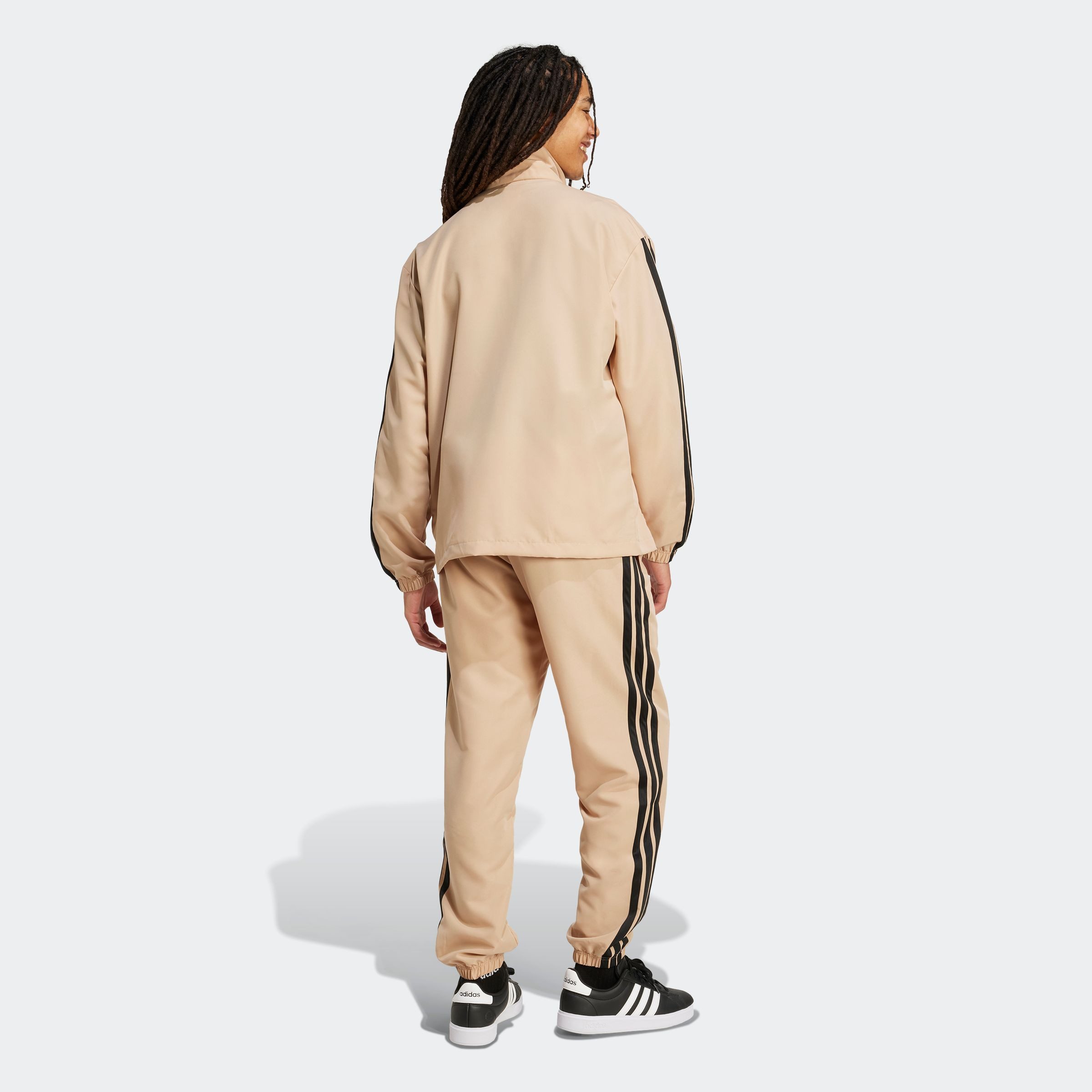 adidas Sportswear Trainingspak M 3S WV TT TS drie-strepen geweven trainingspak (2-delig)