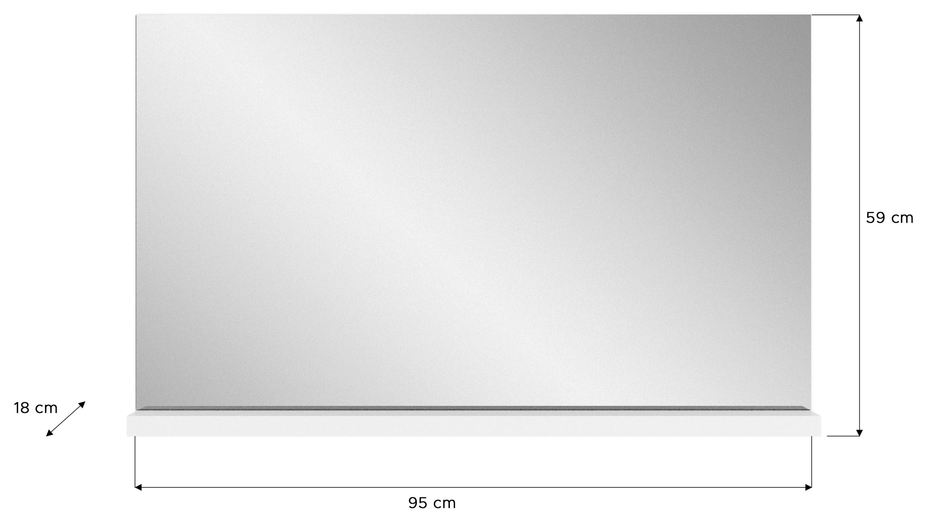 INOSIGN Wandspiegel Skoskap, Breedte 95 cm, 1 Plank, inclusief Wandmontagemateriaal Garderobespiegel, spiegel, gangspiegel, halspiegel, spiegelpaneel (1 stuk)