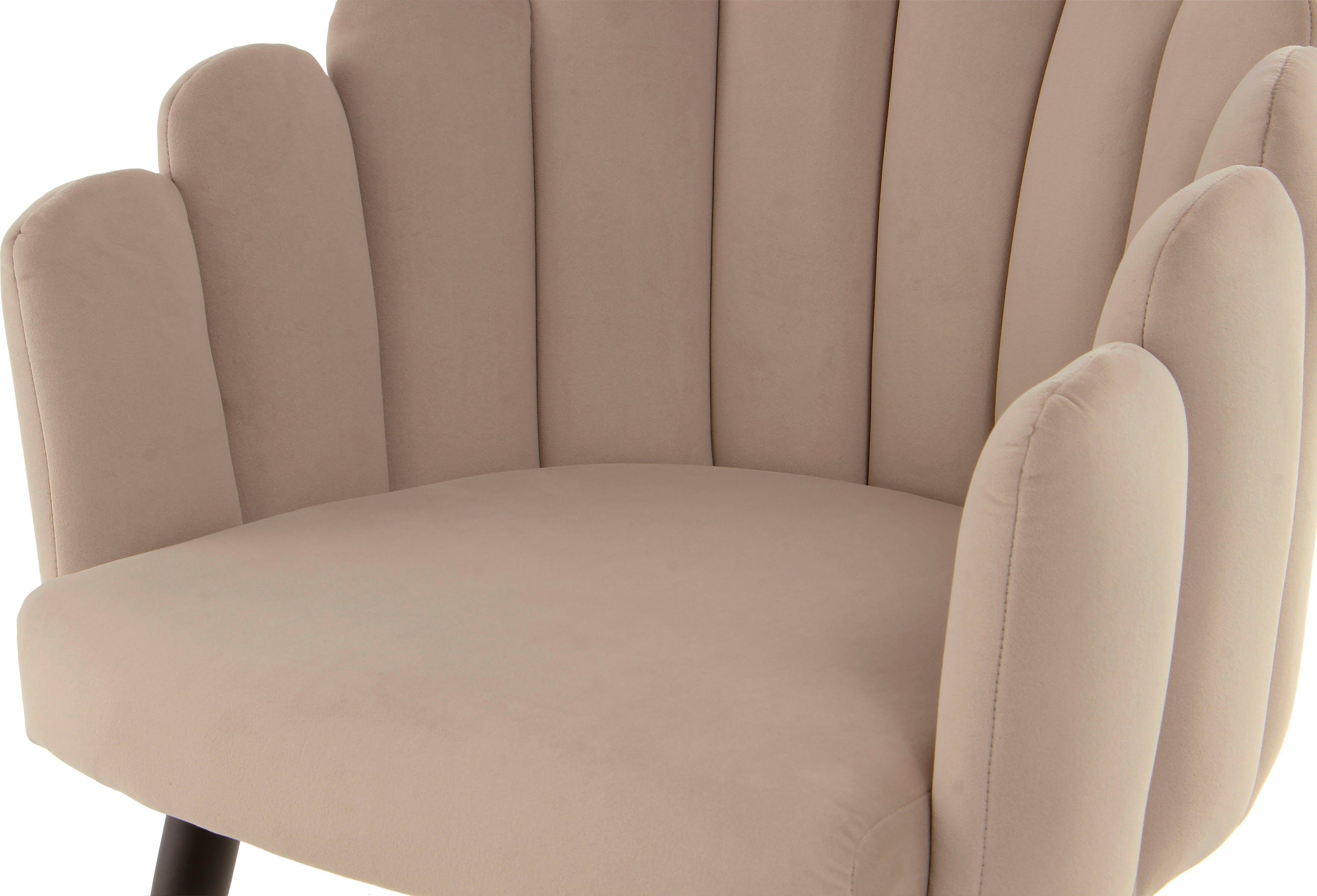 Kayoom Stoel Jeane 525, met fluweelzachte bekleding, comfortabel en gezellig fluweelzachte bekleding, modern, comfortabel en gezellig, met fluweelzachte bekleding (1 stuk)
