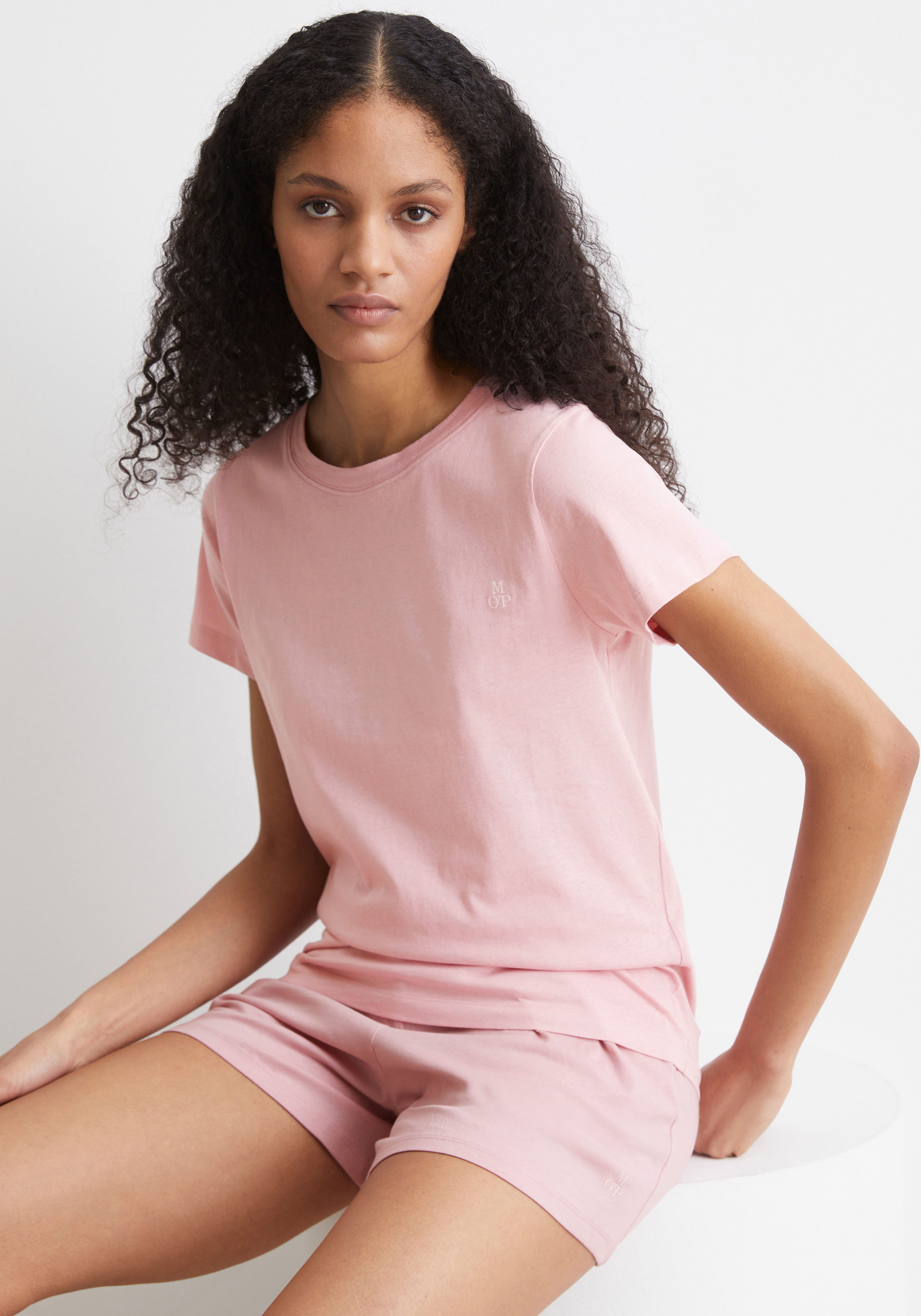 Marc O'Polo T-shirt Mix & Match Cotton met discreet merk-borduursel